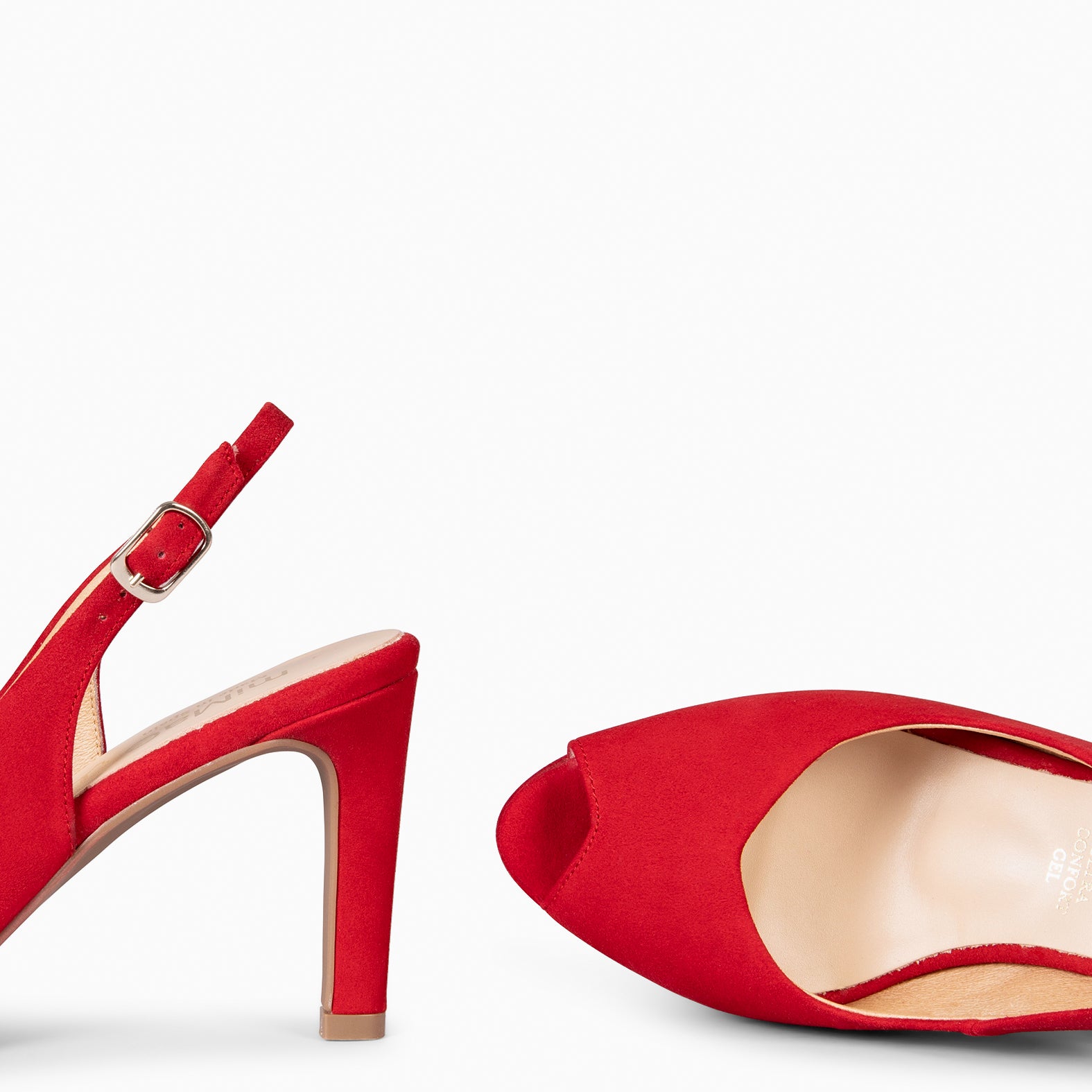 ELSA - Zapatos de tacón alto destalonados ROJO