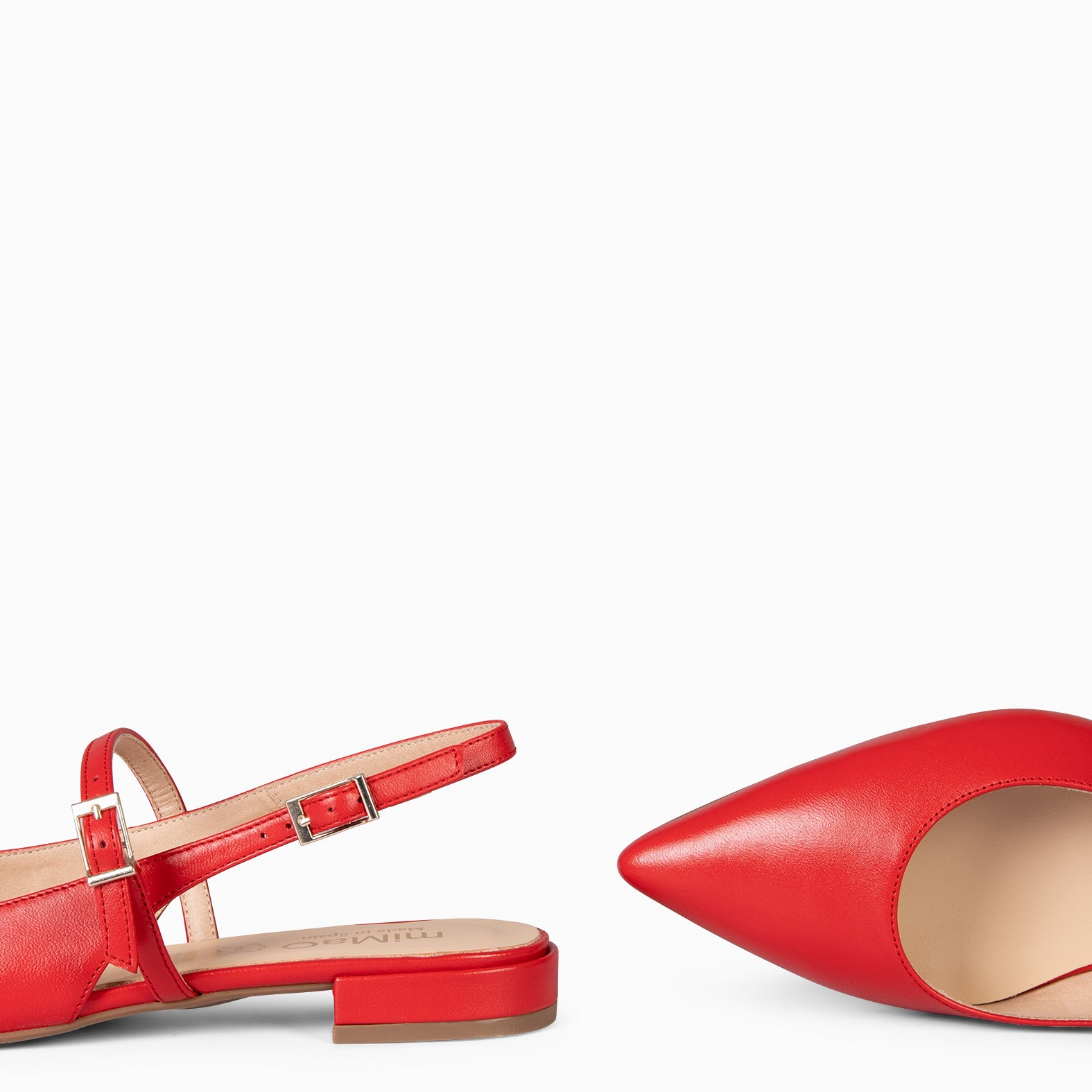 EVA - ZAPATOS ELEGANTES DESTALONADOS ROJO