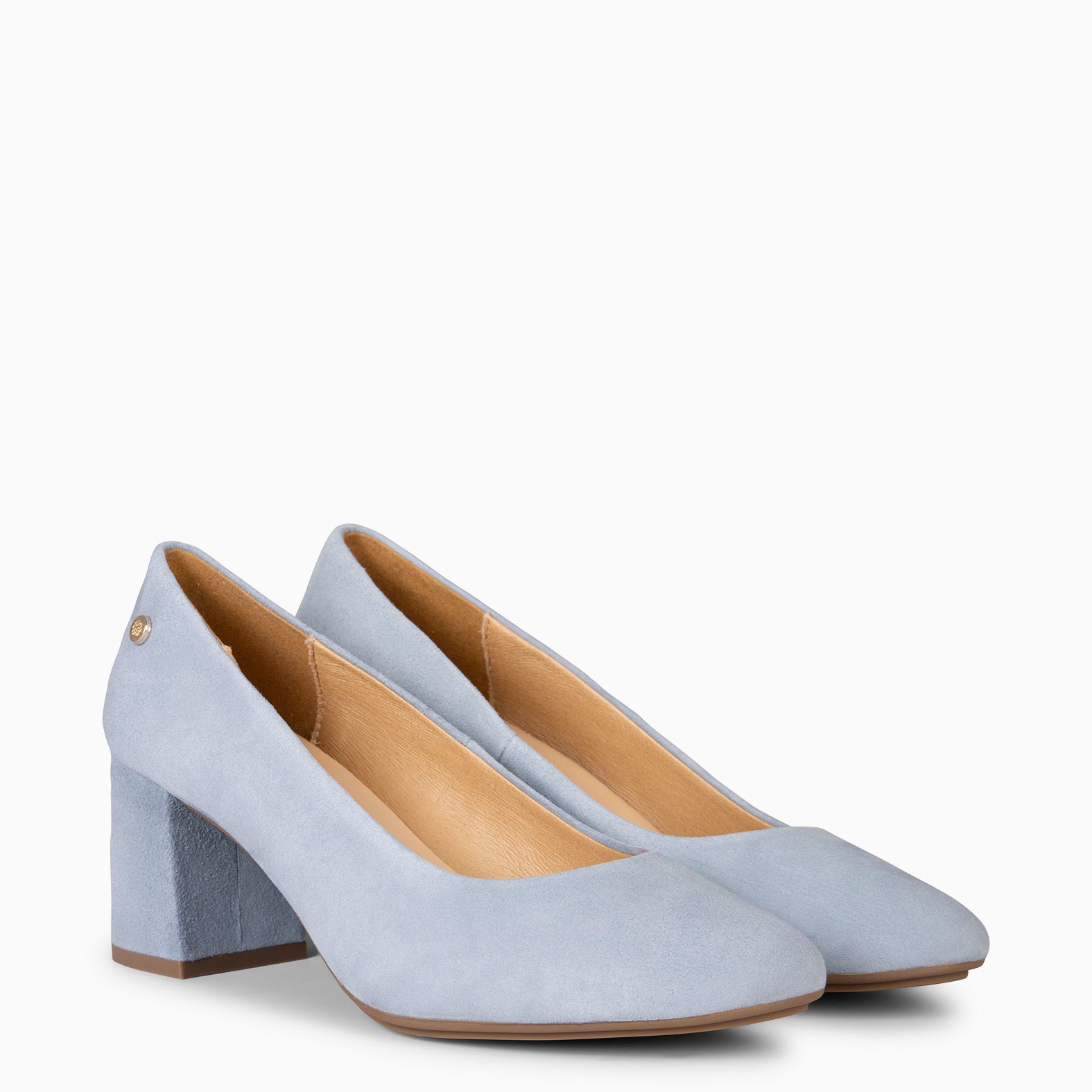 GRAN URBAN REDONDO – Zapatos de tacón medio de ante AZUL