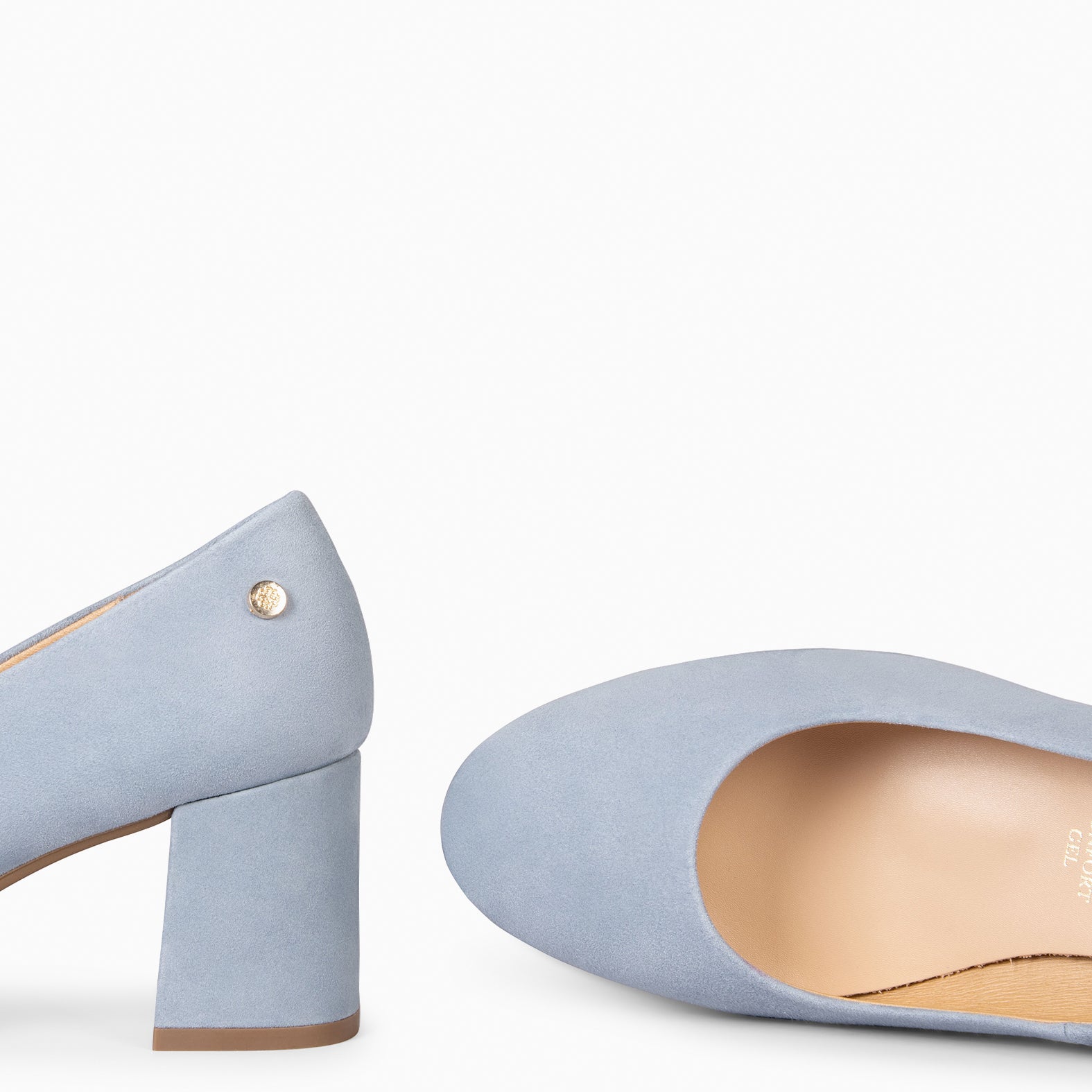 GRAN URBAN REDONDO – Zapatos de tacón medio de ante AZUL