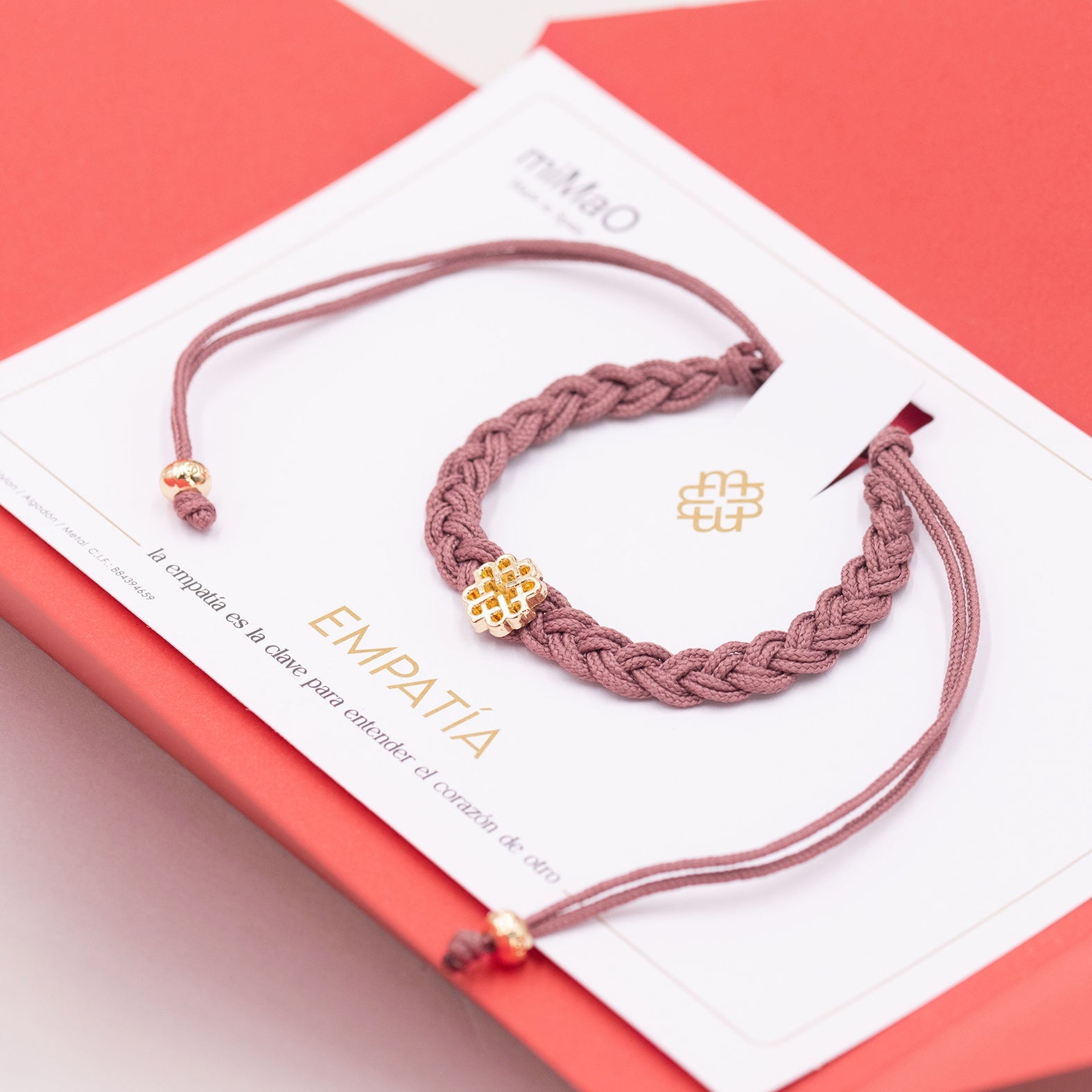 PULSERA ROSA DE LA EMPATÍA ORO