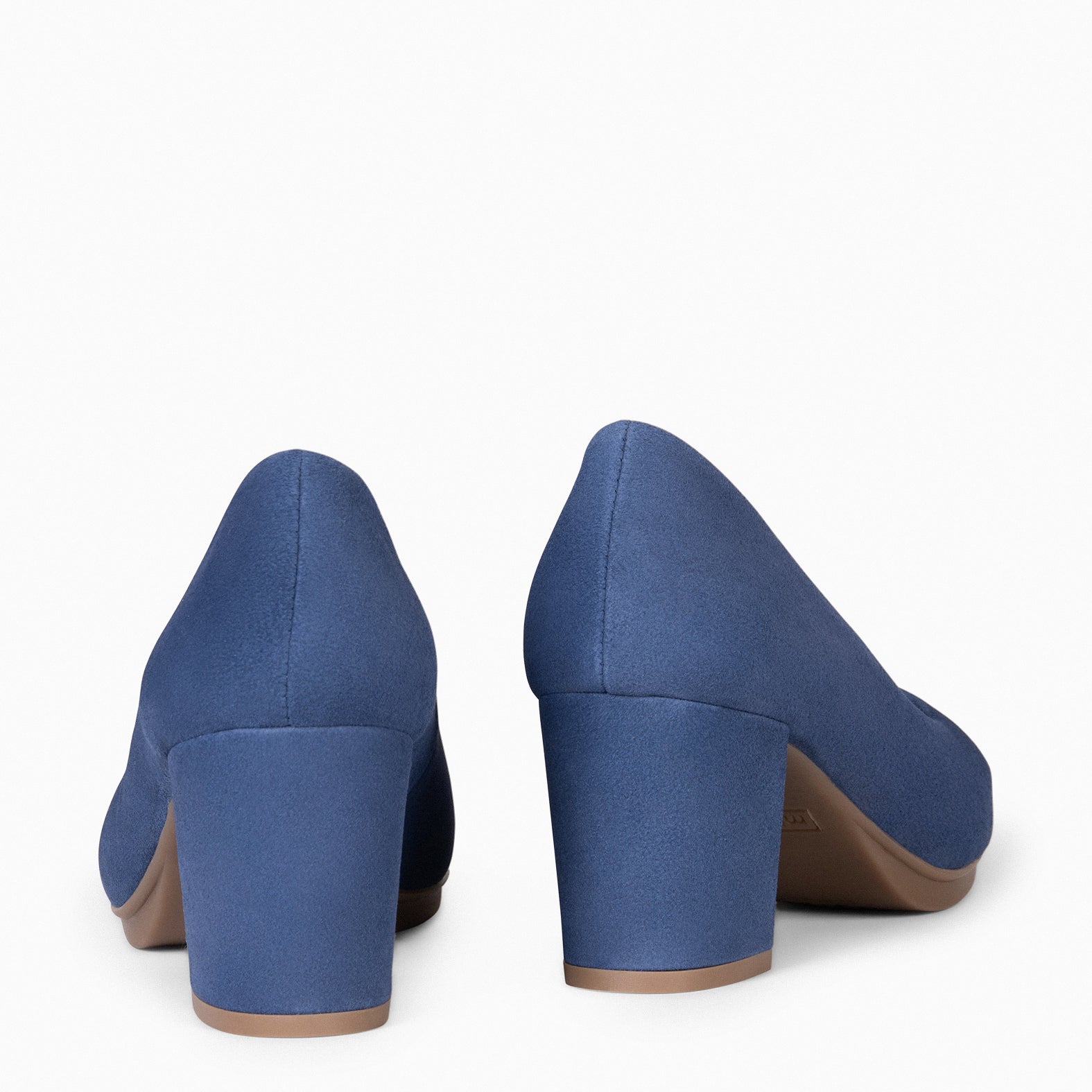 URBAN S - Zapatos de tacón medio en ante AZUL
