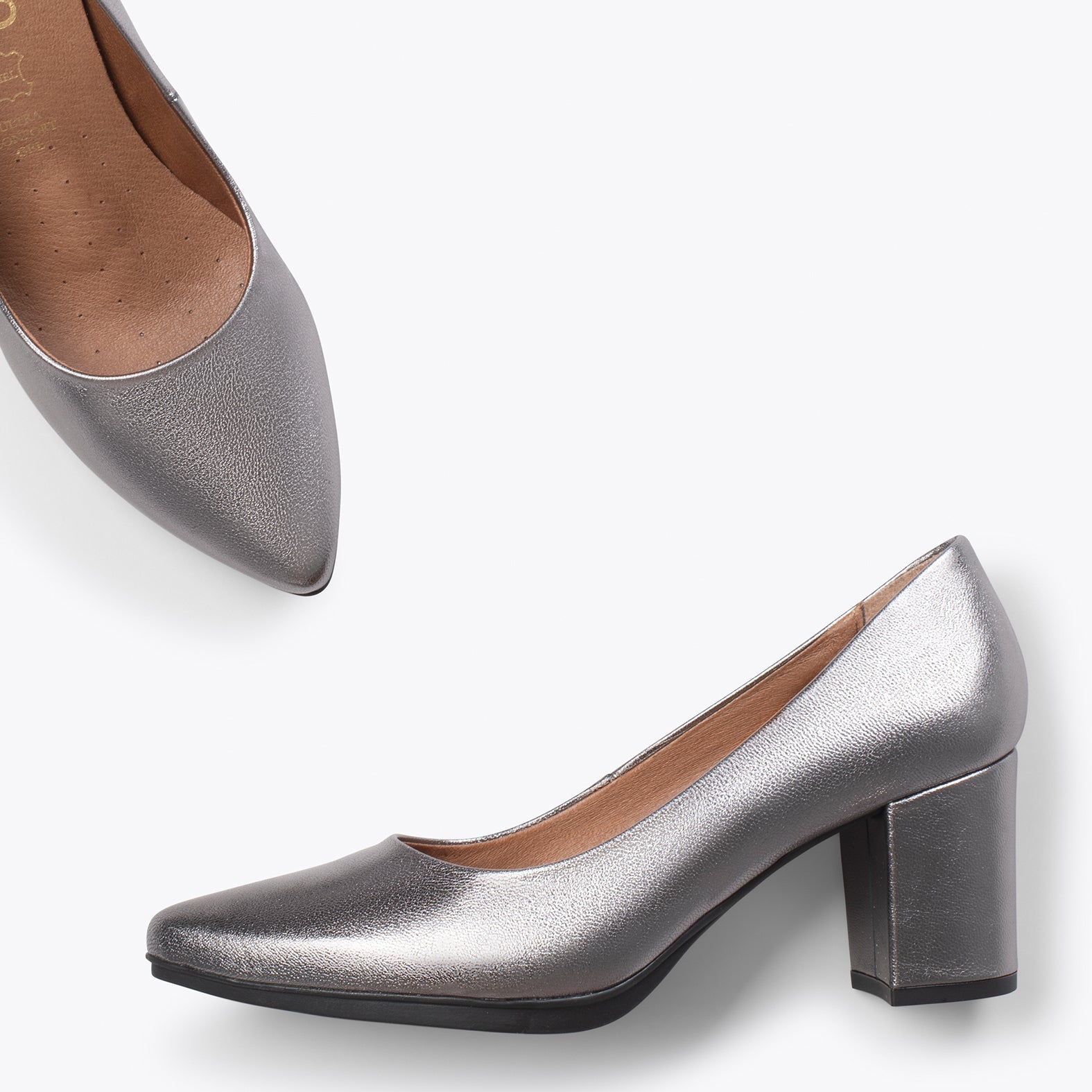 URBAN S SPLASH - Zapatos de piel metalizada PLATEADO