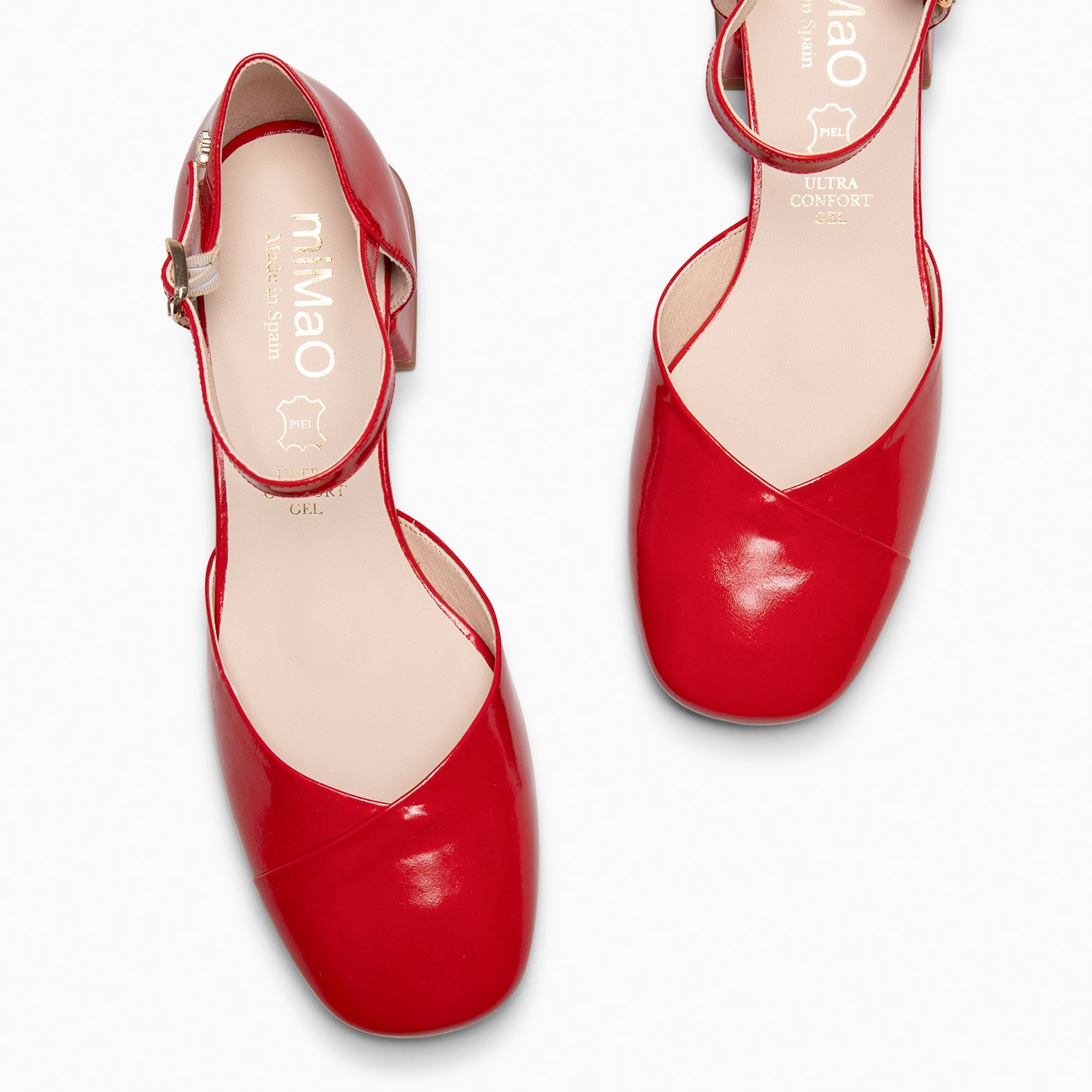 EMILY - ZAPATOS DE TACÓN BAJO ROJO