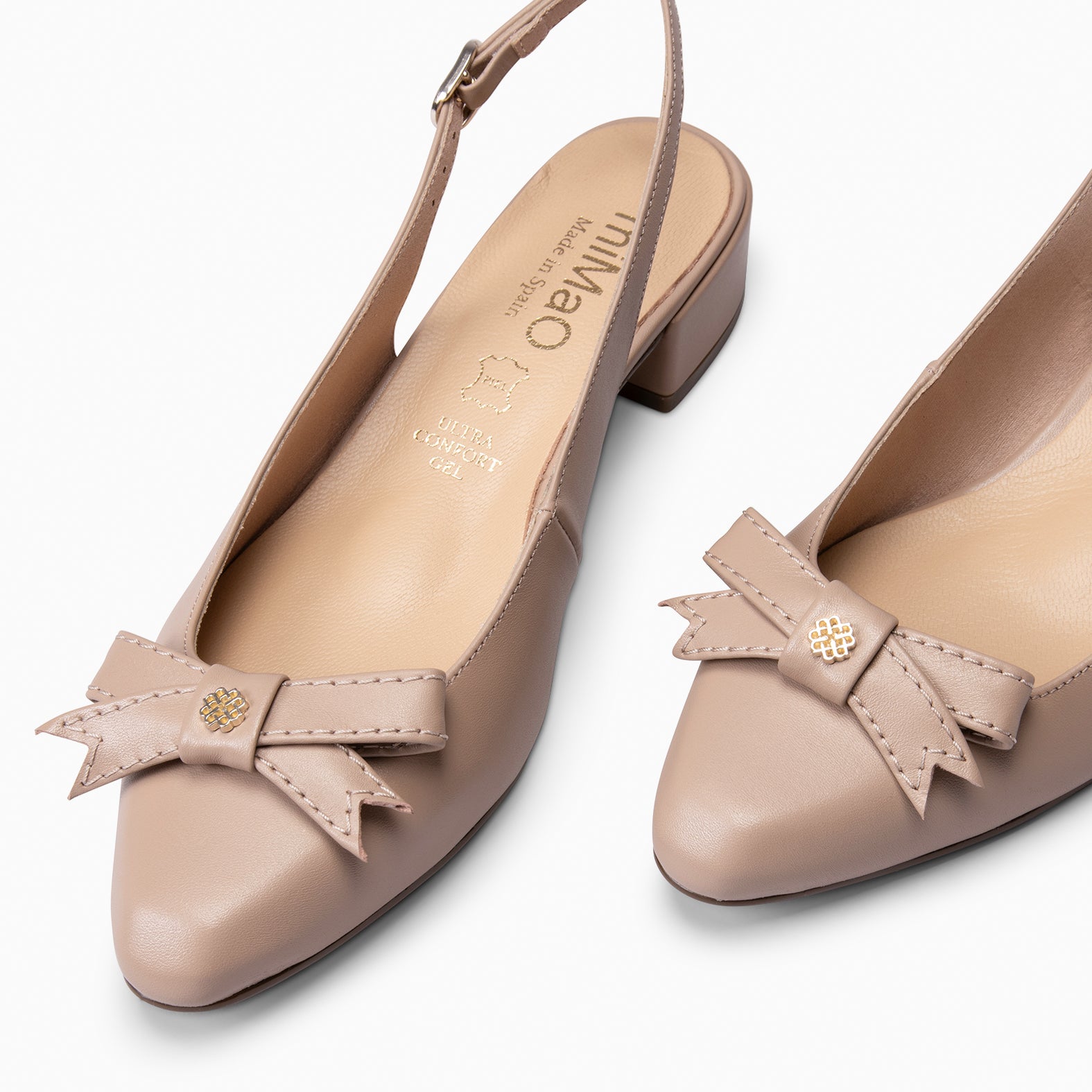 MARTA - ZAPATOS DESTALONADOS CON LAZO CAMEL