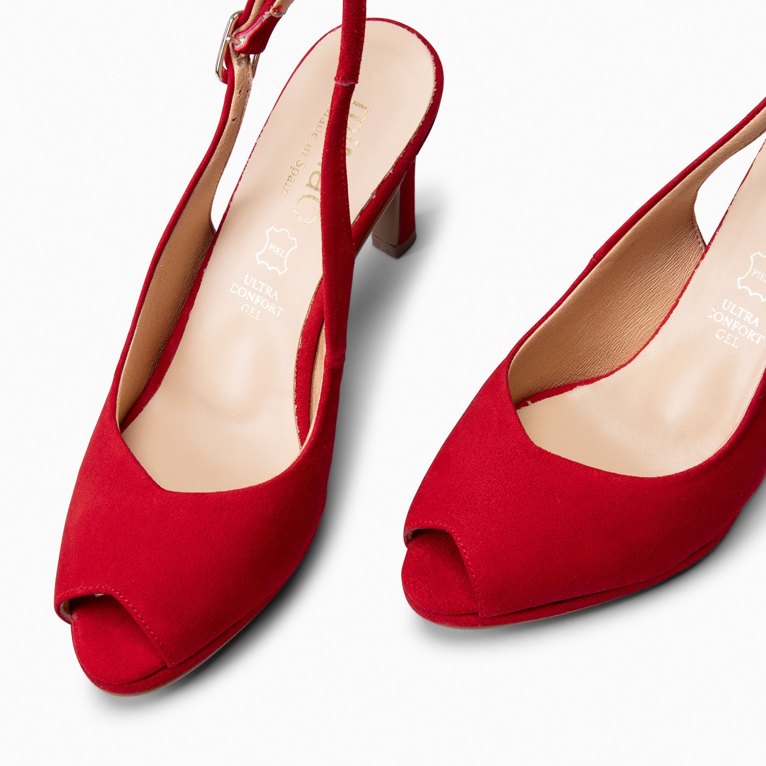 ELSA - Zapatos de tacón alto destalonados ROJO
