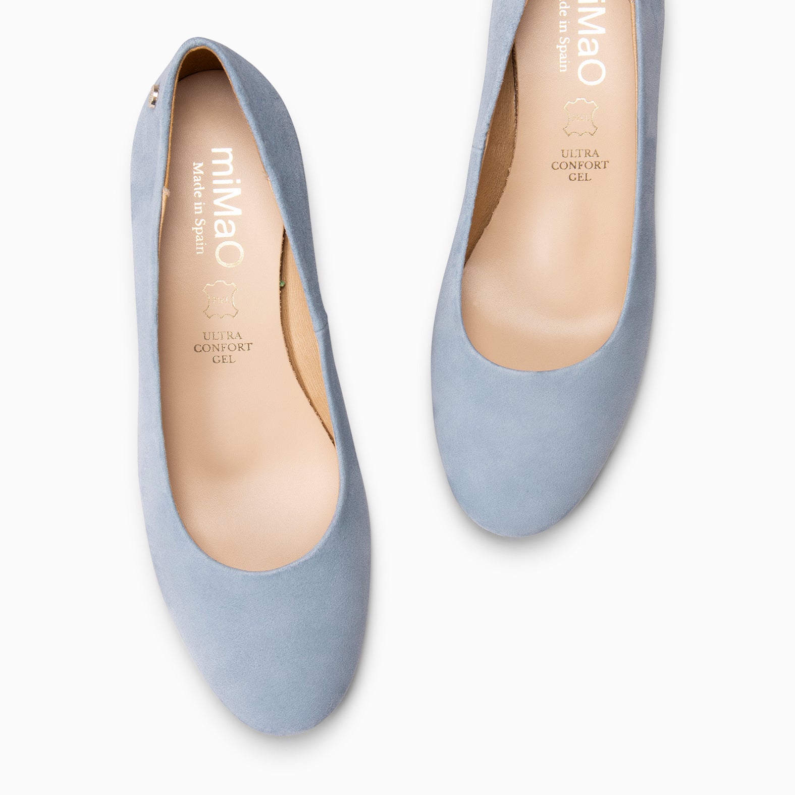 GRAN URBAN REDONDO – Zapatos de tacón medio de ante AZUL