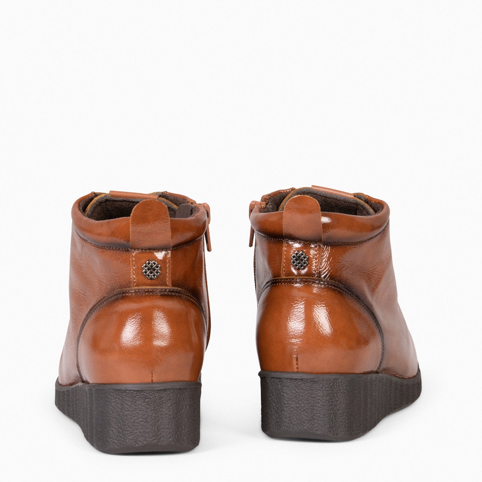 FLEXY - Zapatillas de charol CUERO  abotinadas