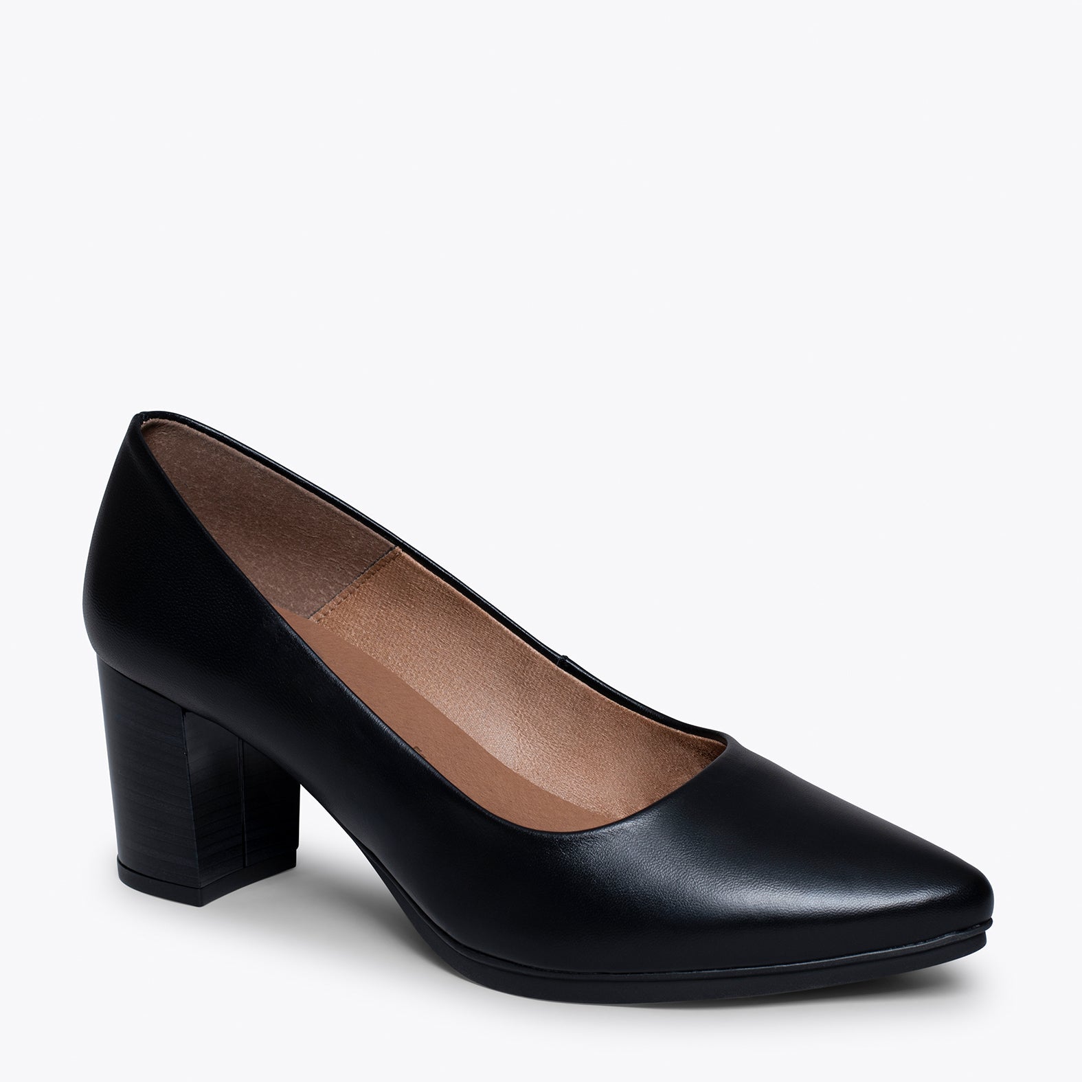 URBAN S SALON - Zapatos NEGROS con tacón madera