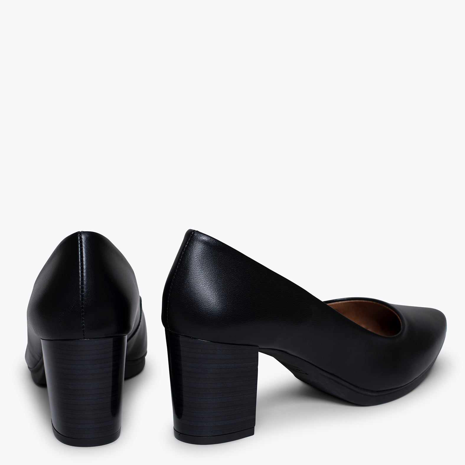 URBAN S SALON - Zapatos NEGROS con tacón madera