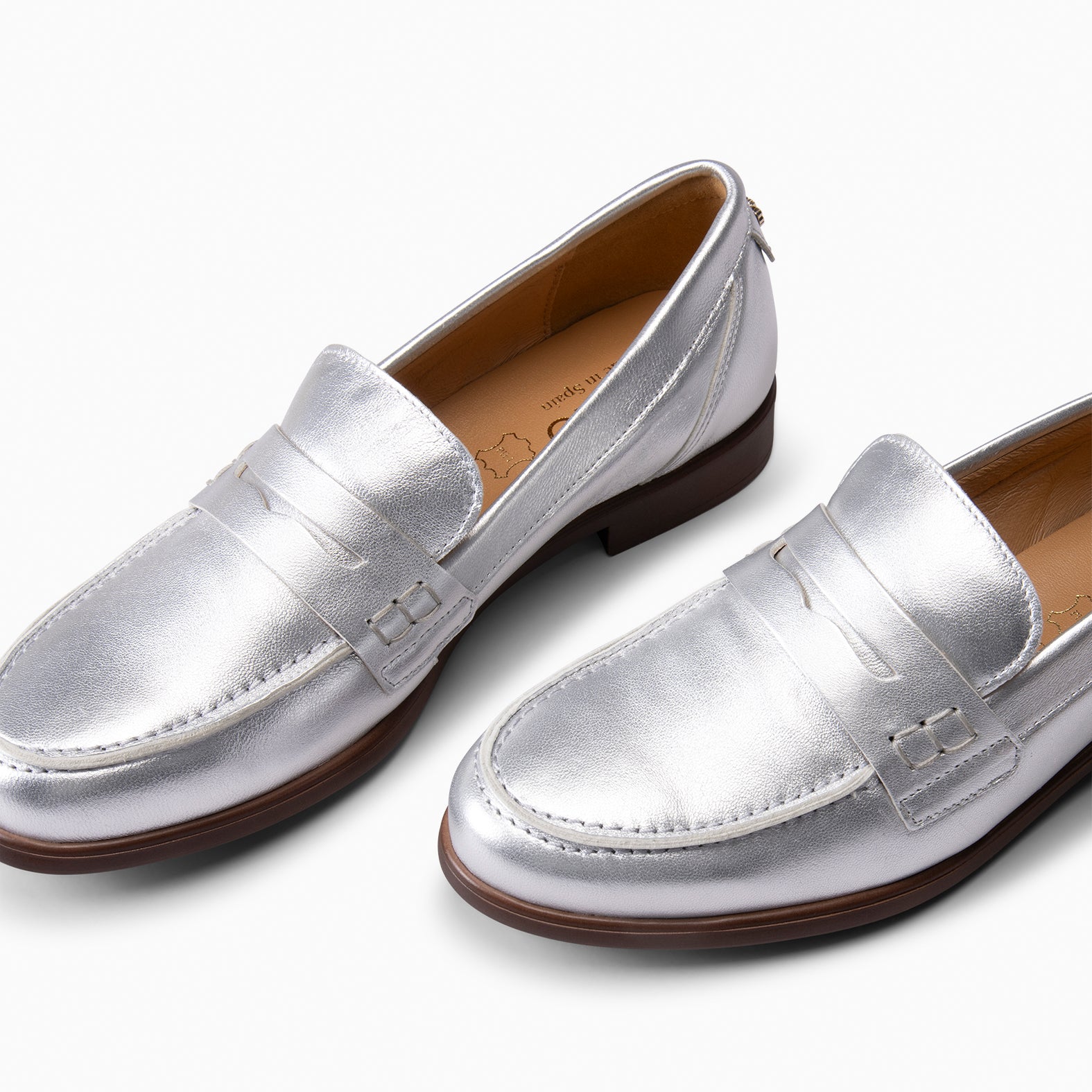 ABBY - MOCASÍN ELEGANTE DE NAPA PLATA
