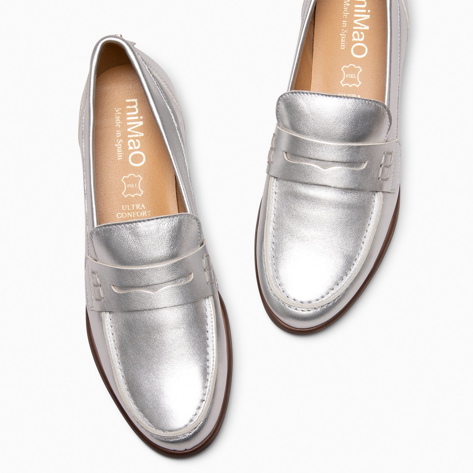 ABBY - MOCASÍN ELEGANTE DE NAPA PLATA