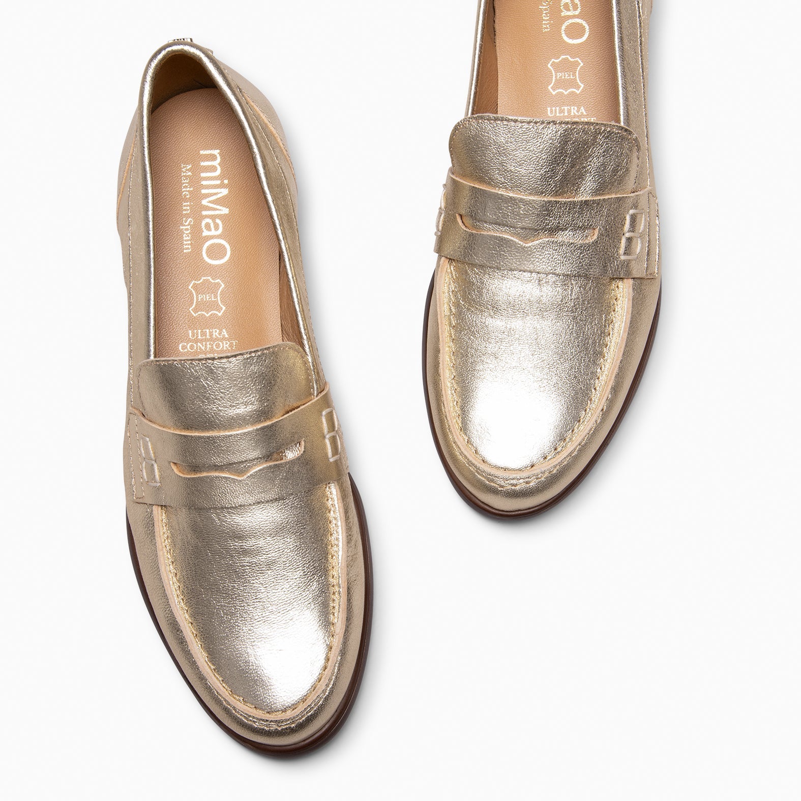 ABBY - MOCASÍN ELEGANTE DE NAPA PLATINO