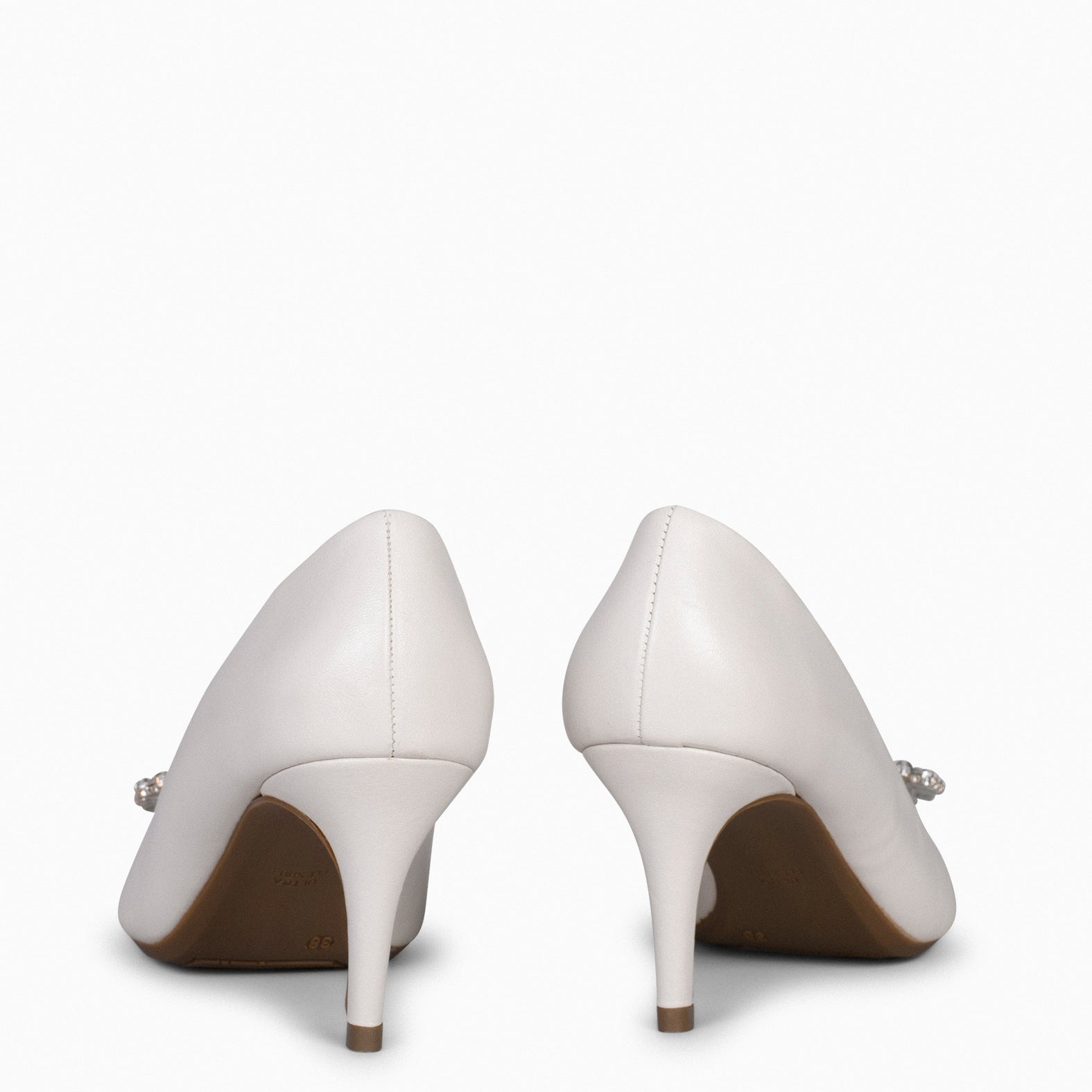 ELLA - Zapatos de tacón de aguja con adorno HUESO