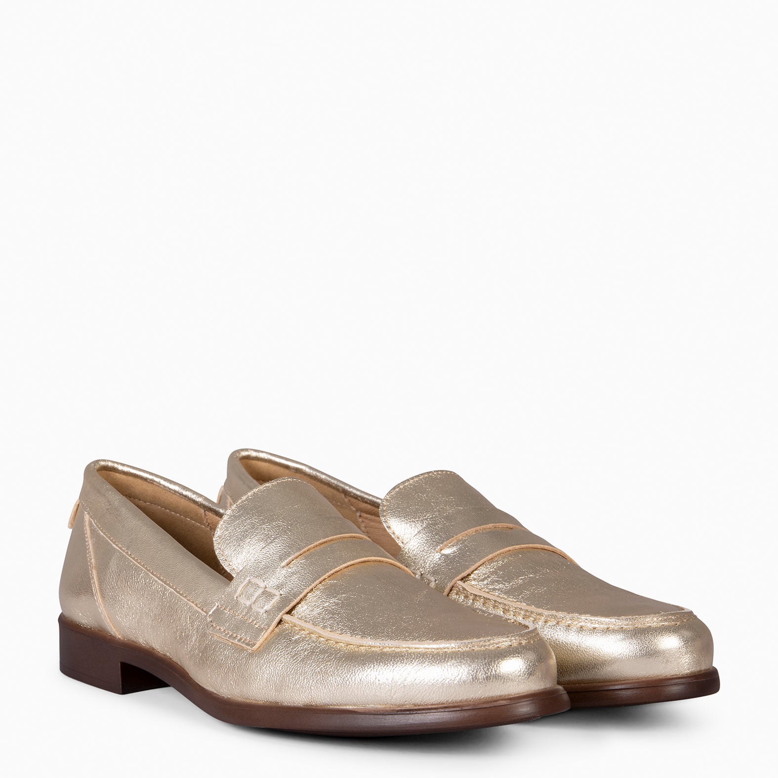 ABBY - MOCASÍN ELEGANTE DE NAPA PLATINO