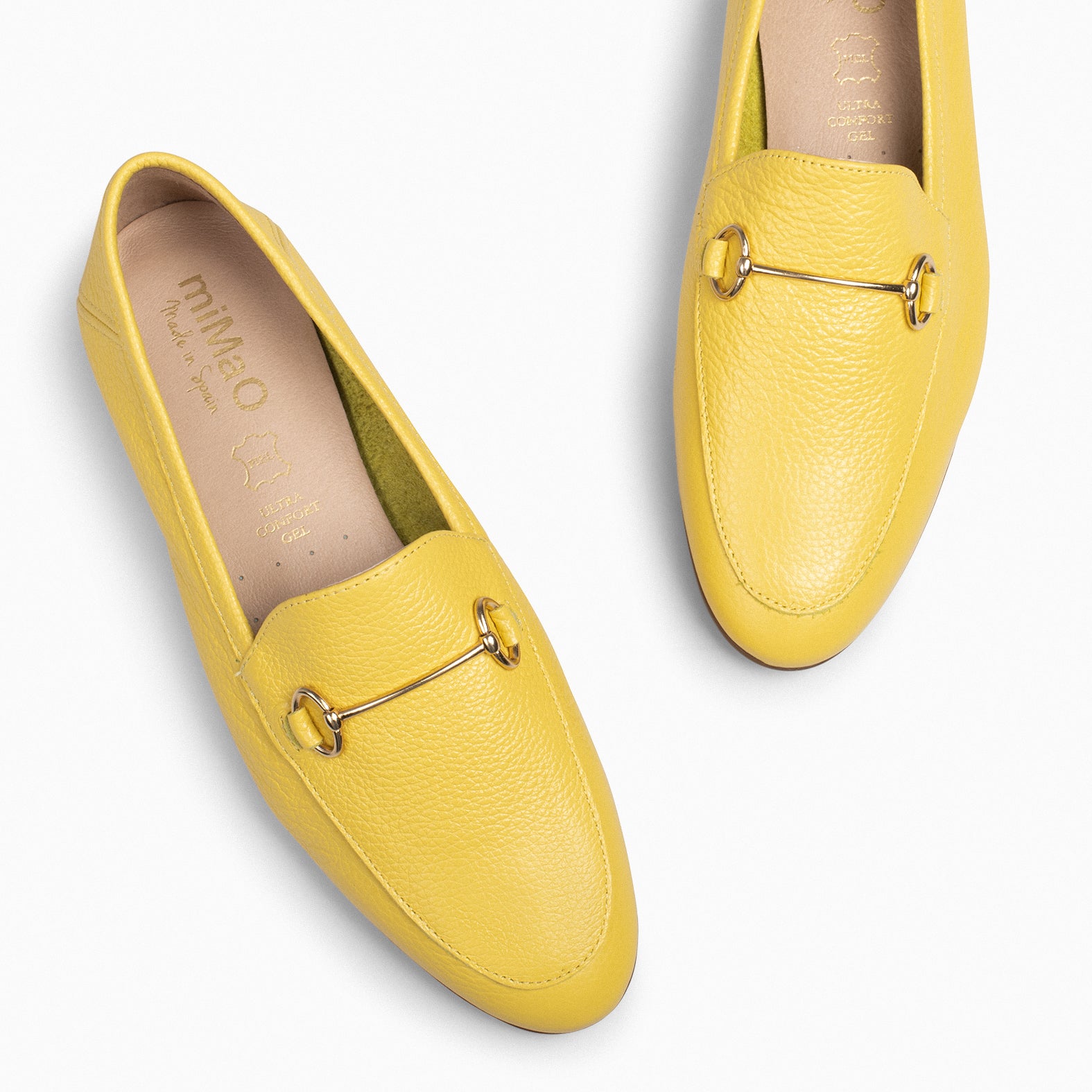 STYLE – Mocasines planos con adorno metalizado AMARILLO