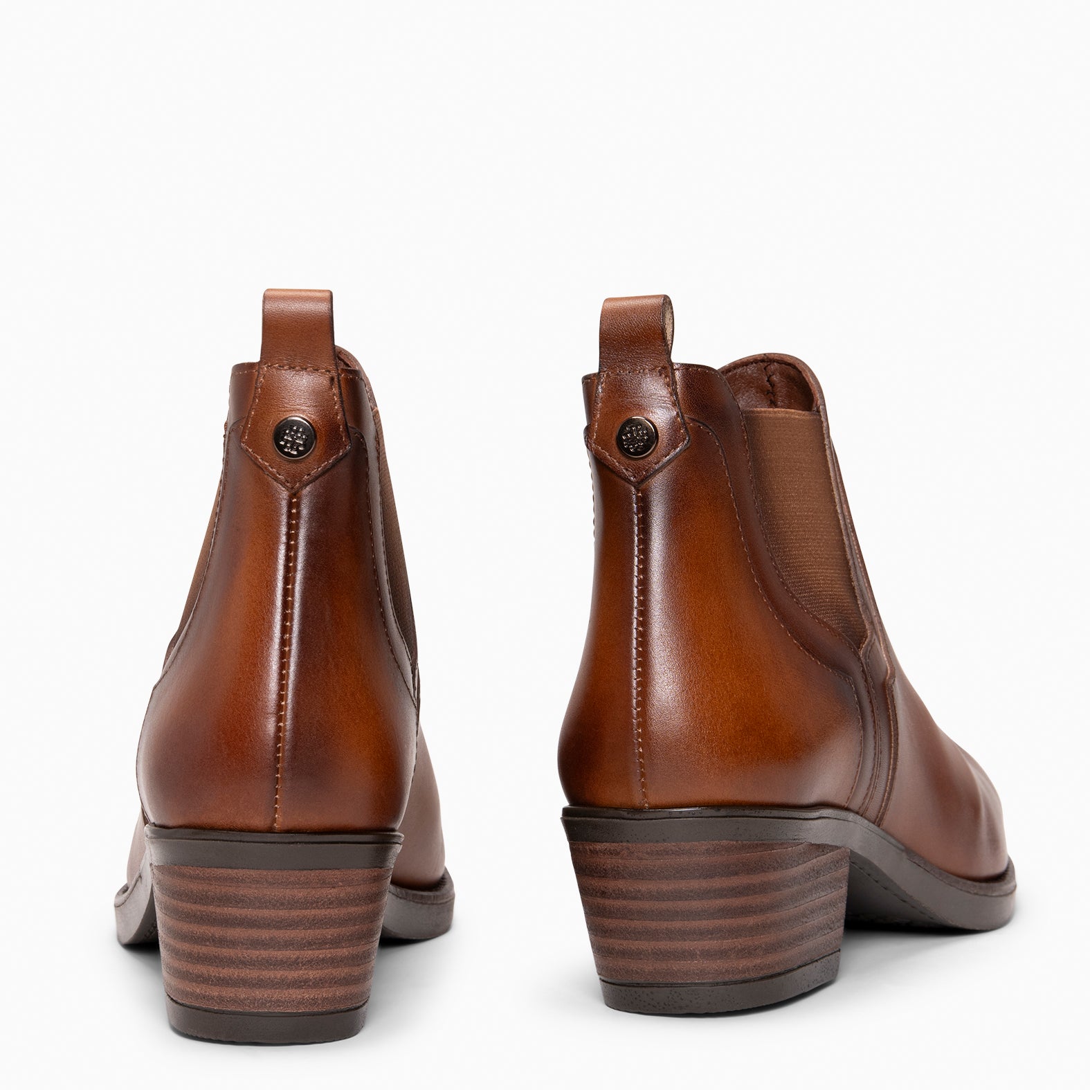 BILLY - Botines de tacón tipo Chelsea CAMEL