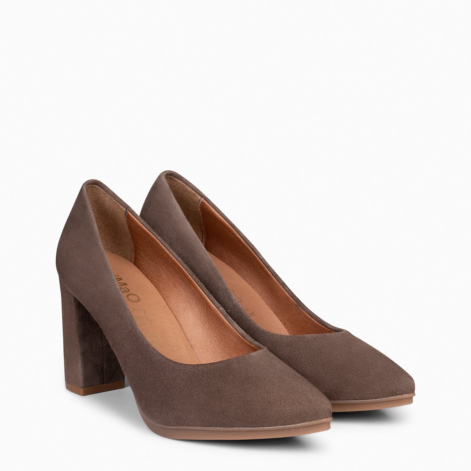 URBAN - Zapatos de tacón alto de ante MARRON