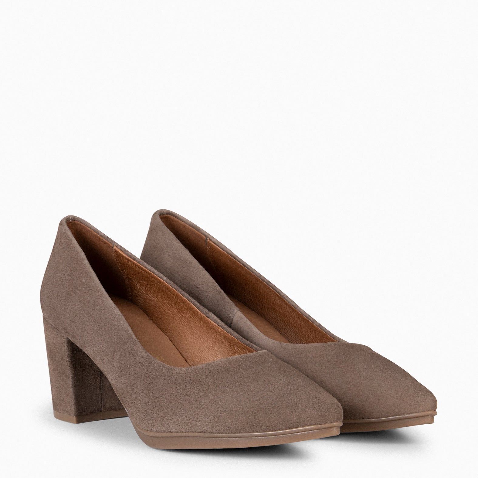 URBAN S - Zapatos de tacón medio de ante TAUPE