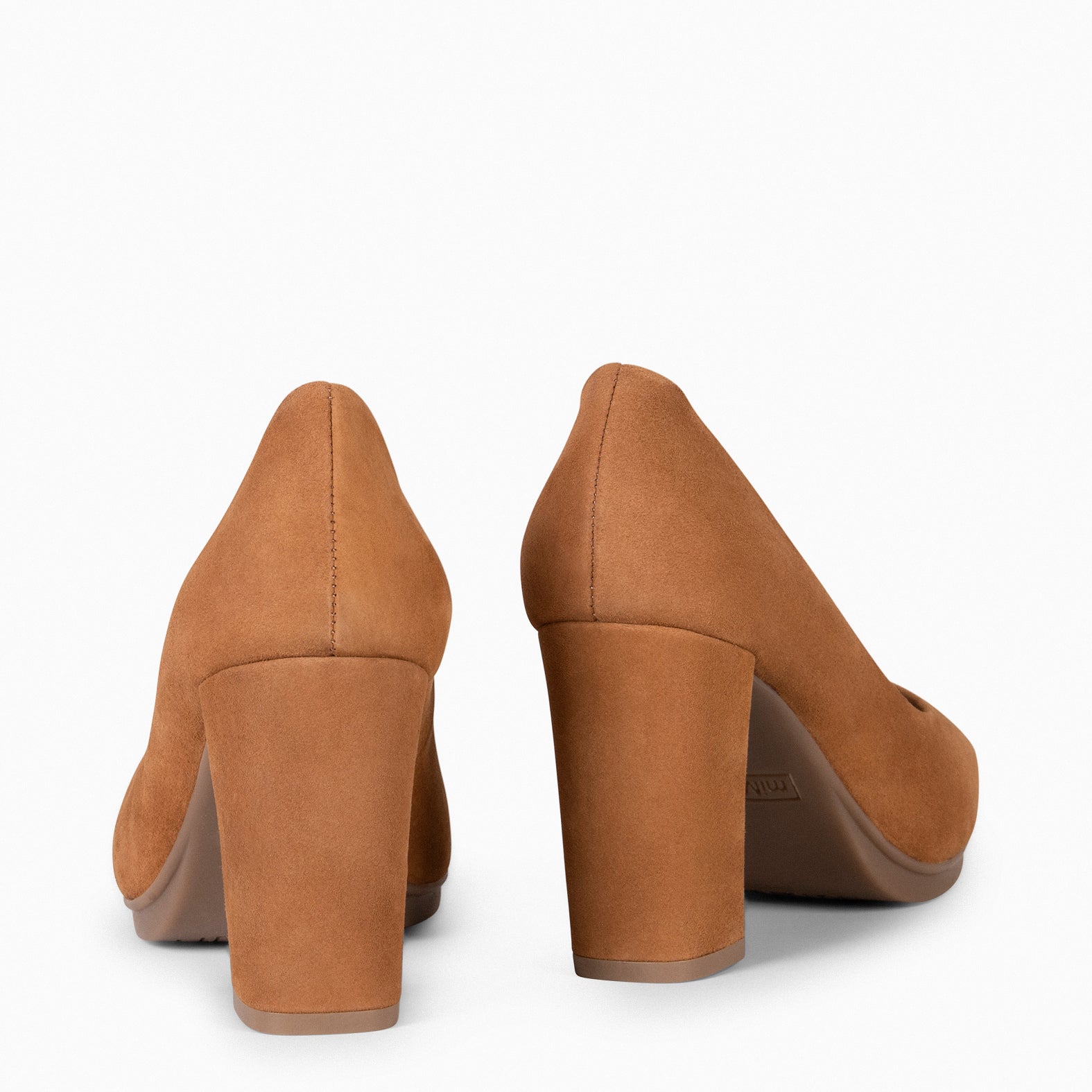 URBAN - Zapatos de tacón alto de ante CAMEL