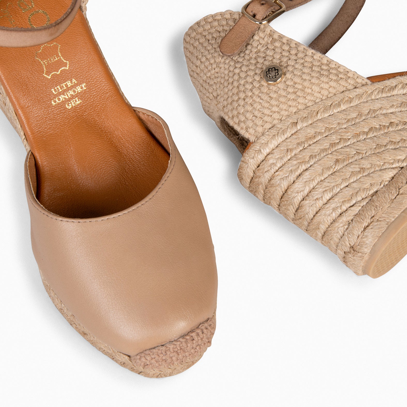 GIO - Cuñas de esparto altas TAUPE