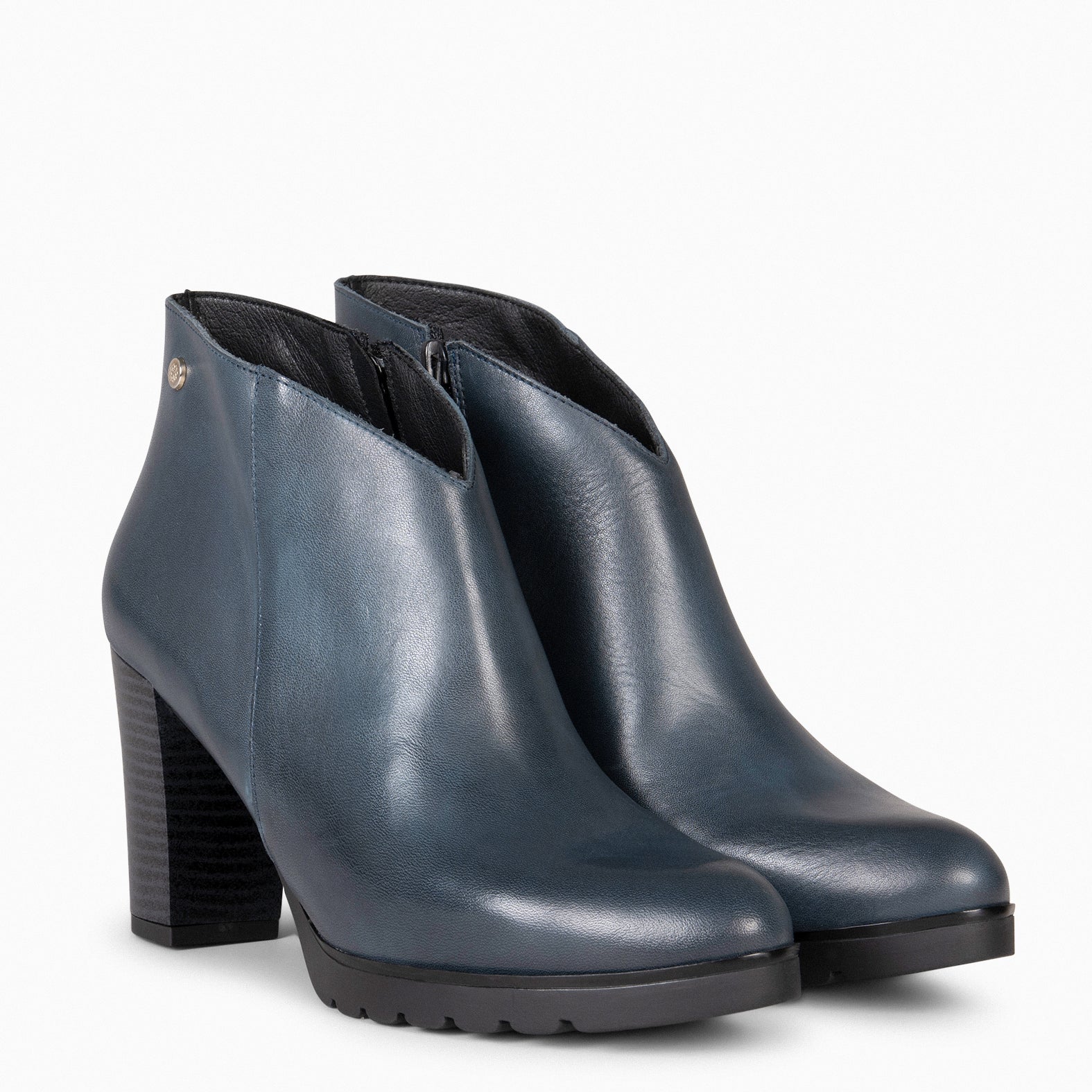 CLASSIC - Botines de mujer con tacón en MARINO