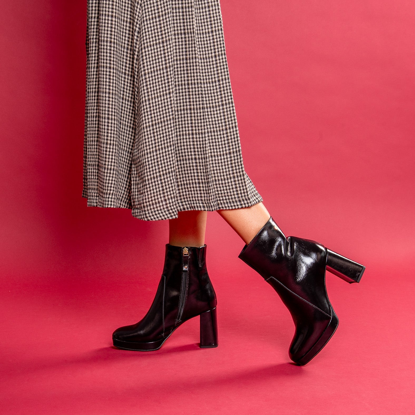 NOX - Botines de tacón alto MARRON