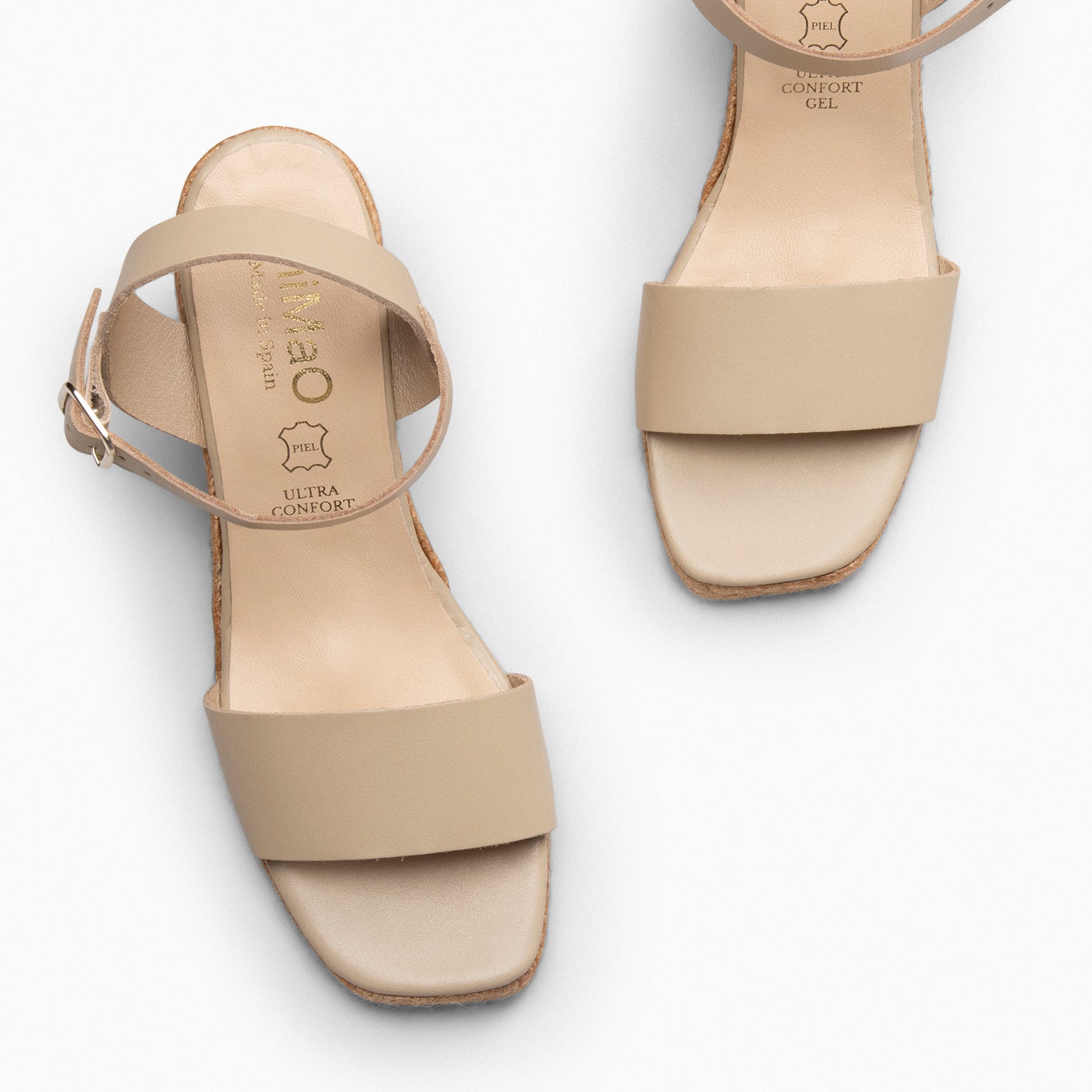 PALOMO - Cuña de tacón alto BEIGE