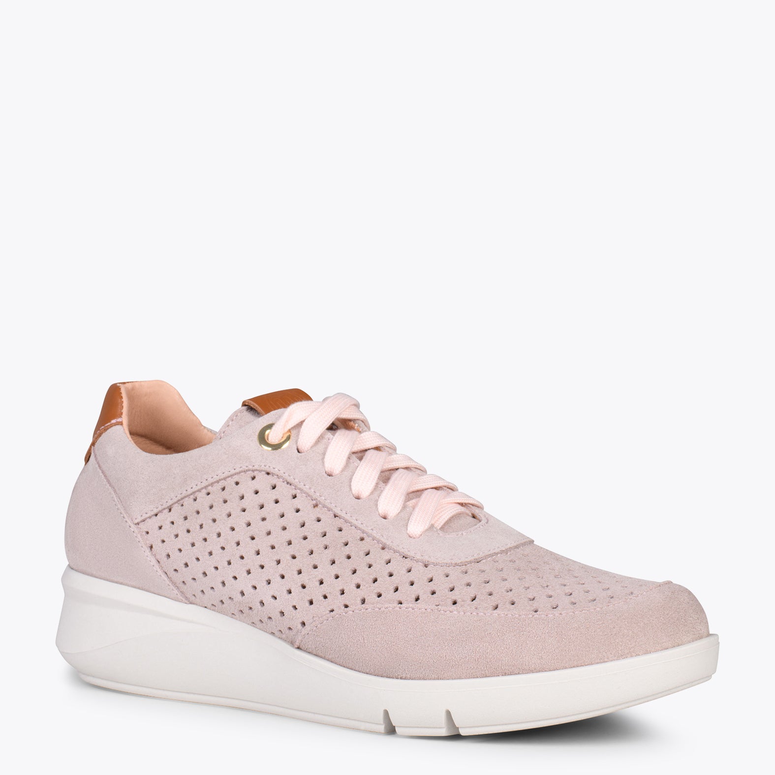 BLUCHER DEPORTIVO - Zapatillas con cuña para mujer NUDE