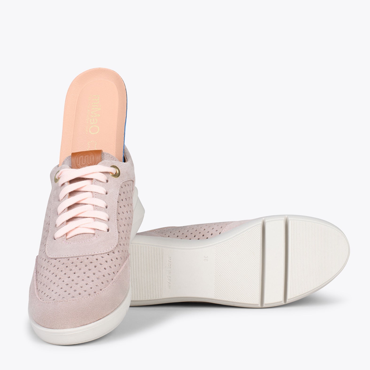 BLUCHER DEPORTIVO - Zapatillas con cuña para mujer NUDE