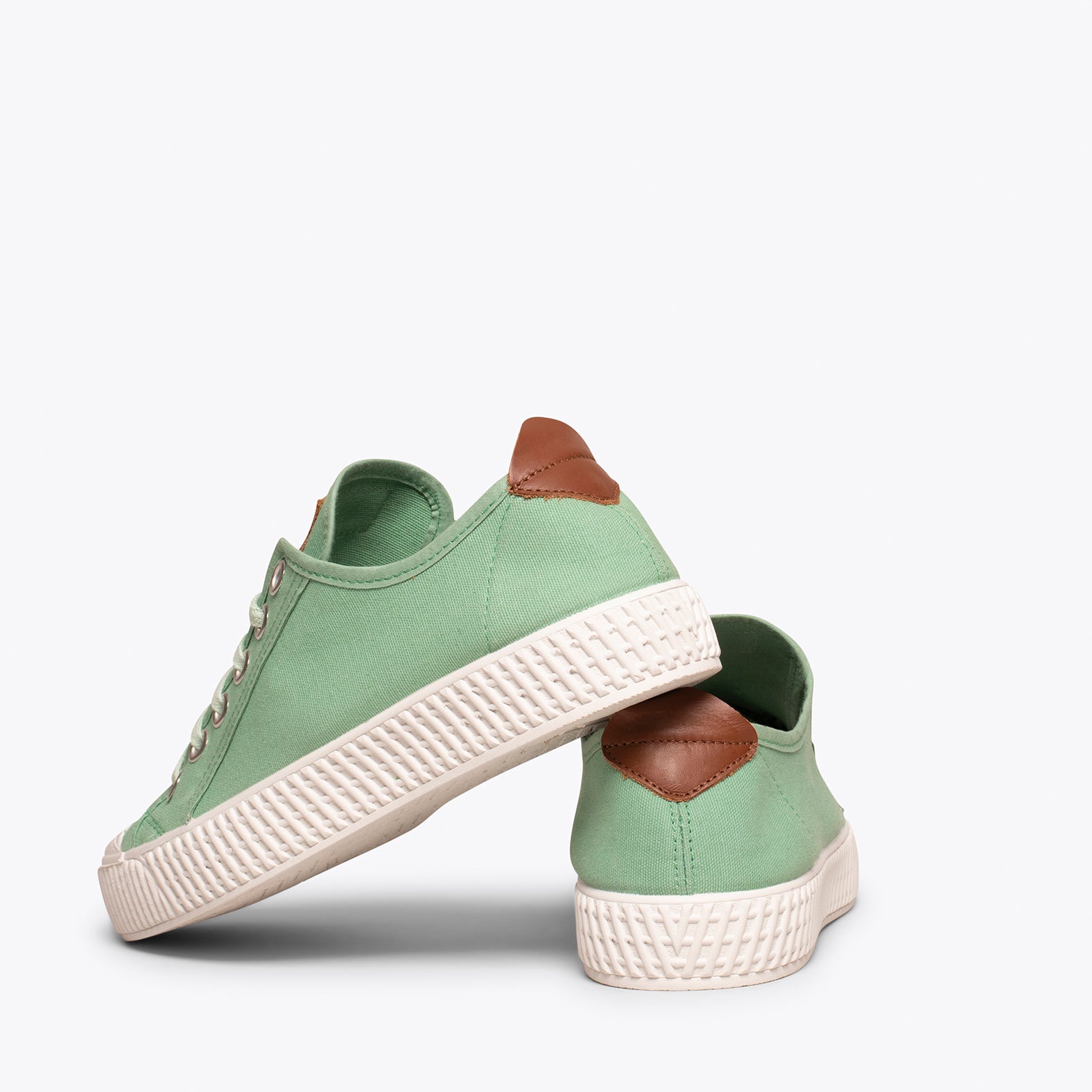 BAMBA Zapatillas de lona para mujer VERDE AGUA