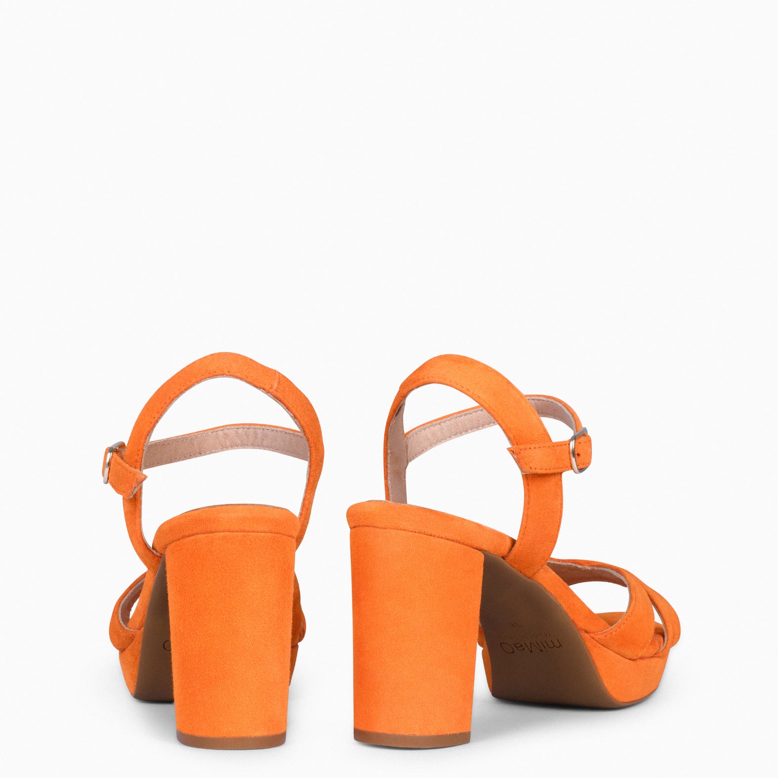 PARIS - Sandalias de fiesta con tacón alto y plataforma NARANJA