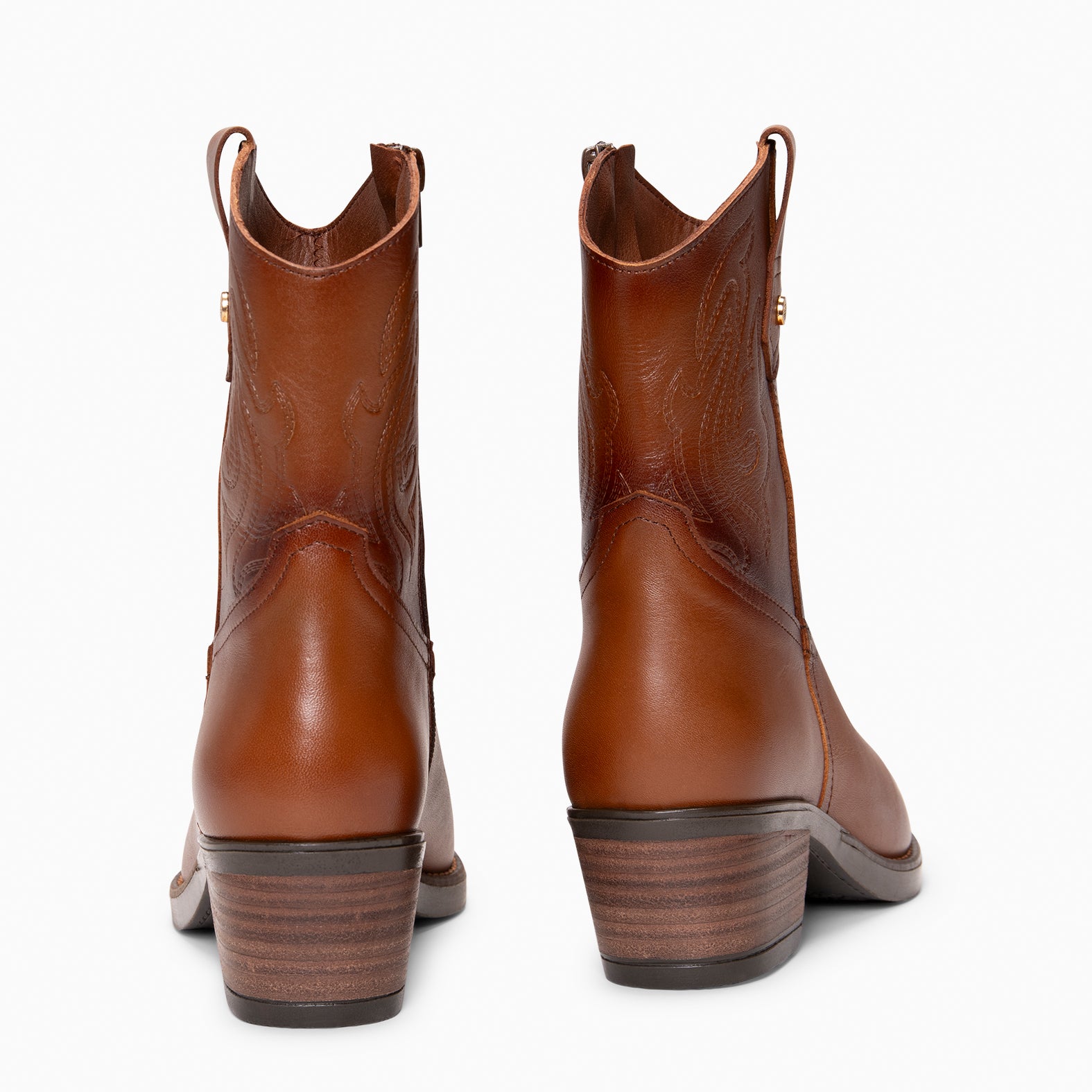 CYRUS - Botines cowboy MARRON