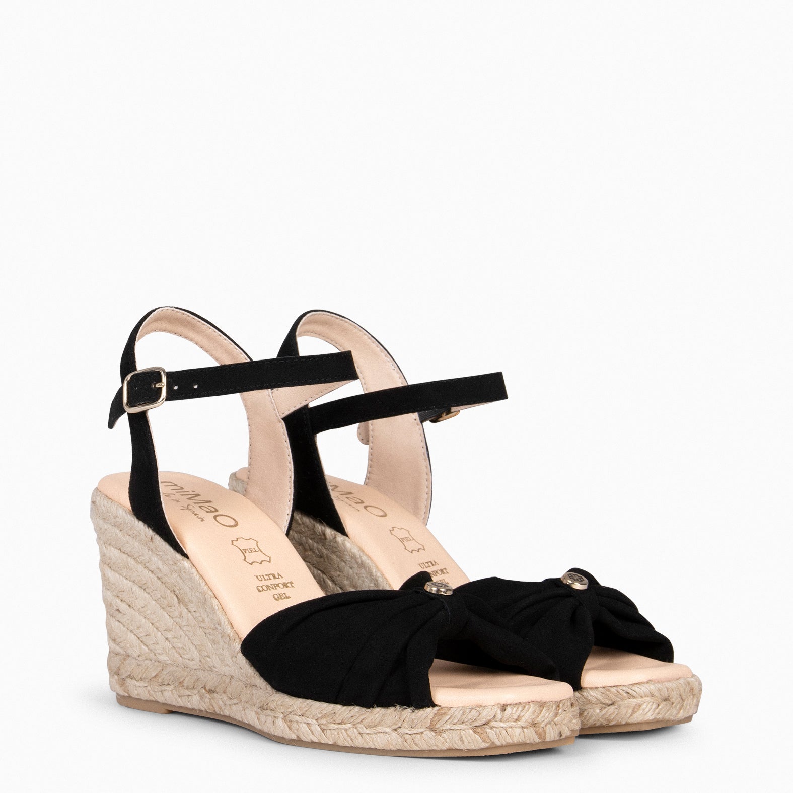 MIRASOL – Cuñas altas de esparto NEGRO