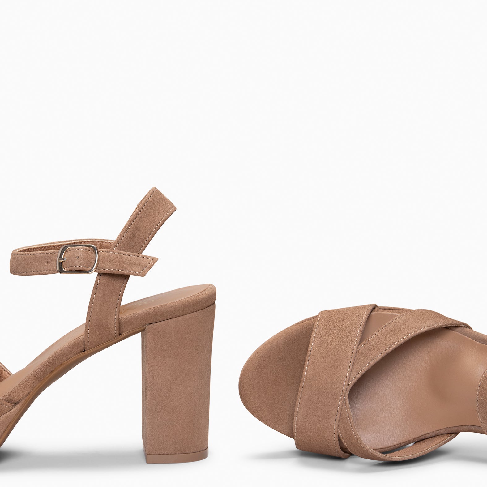 PARIS - Sandalias de fiesta con tacón alto y plataforma TAUPE