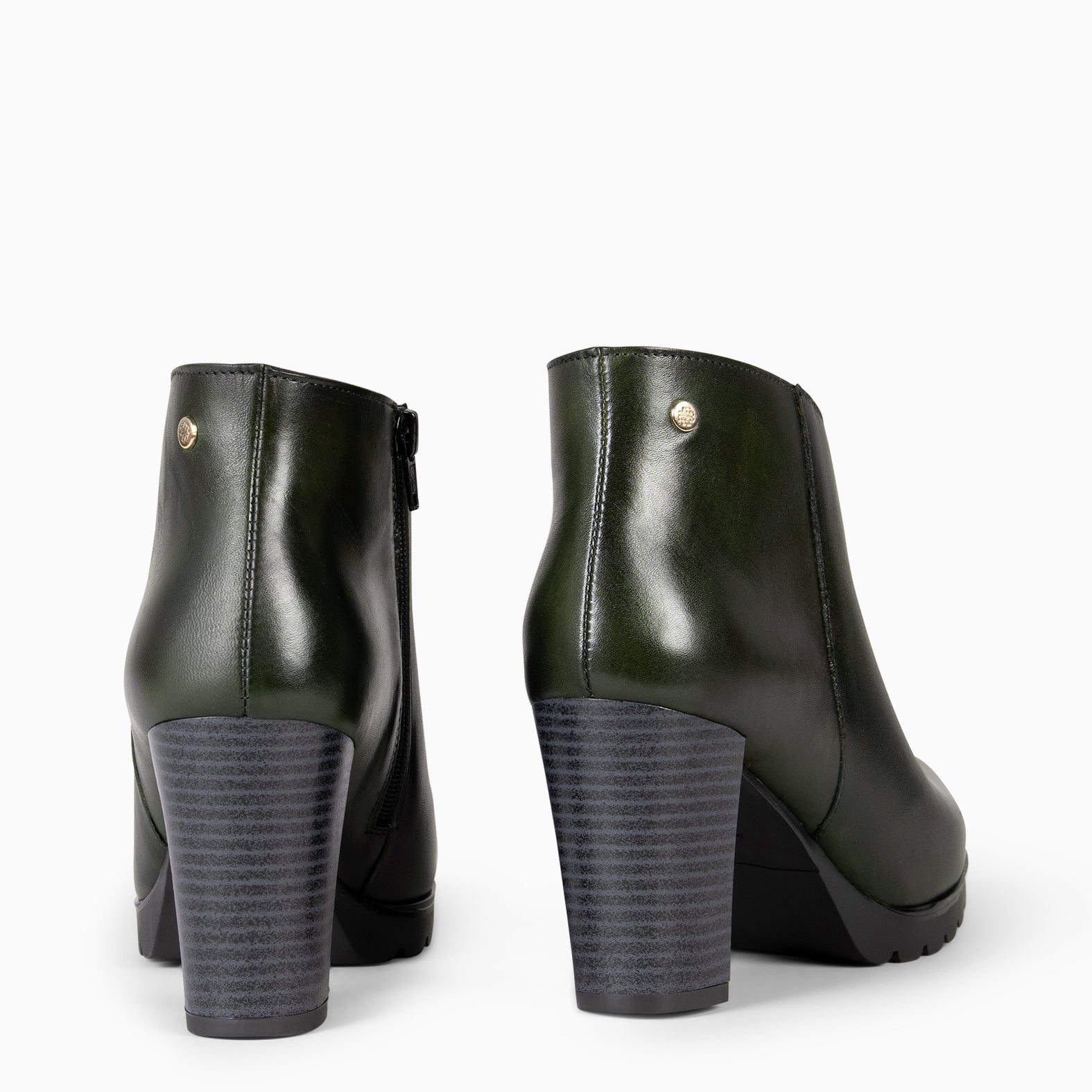 CLASSIC - Botines de mujer con tacón VERDE