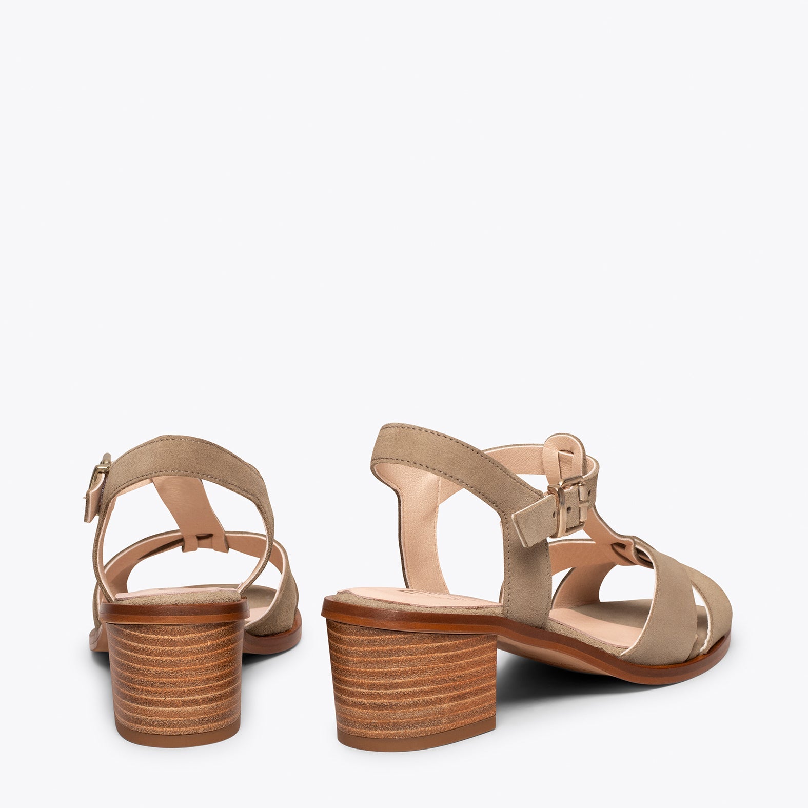 DALIA - Sandalias de tacón bajo TAUPE
