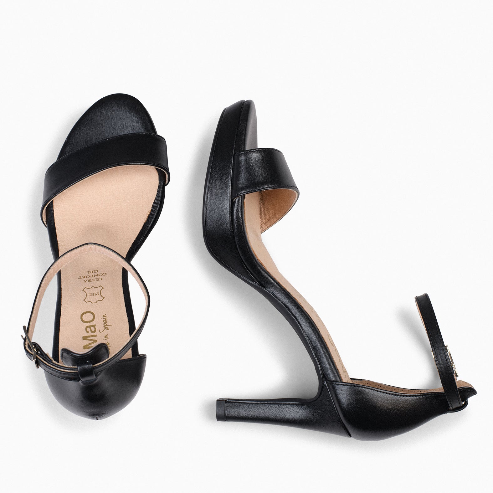 FIESTA - Sandalias de tacón alto y plataforma NEGRO