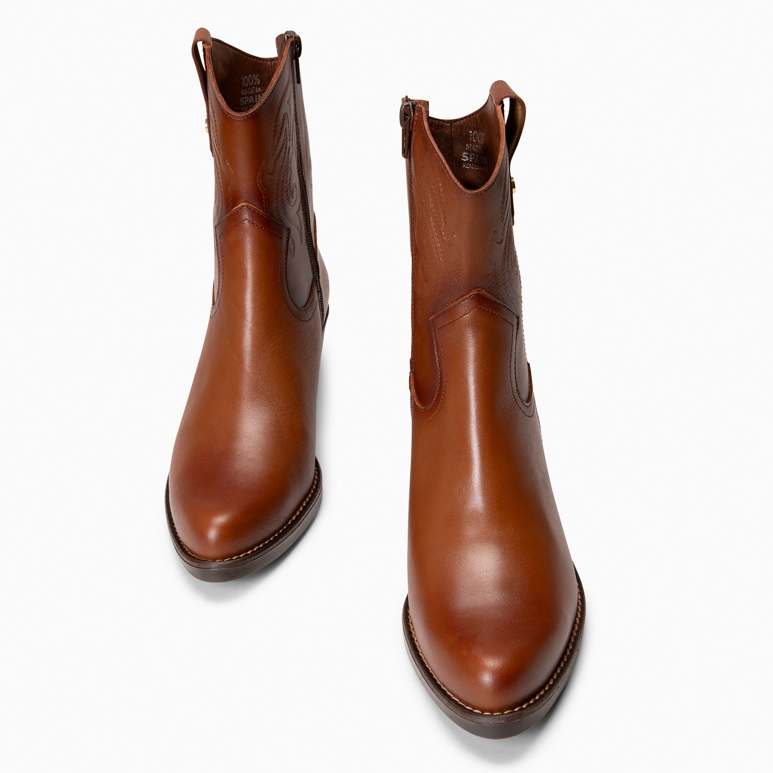CYRUS - Botines cowboy MARRON