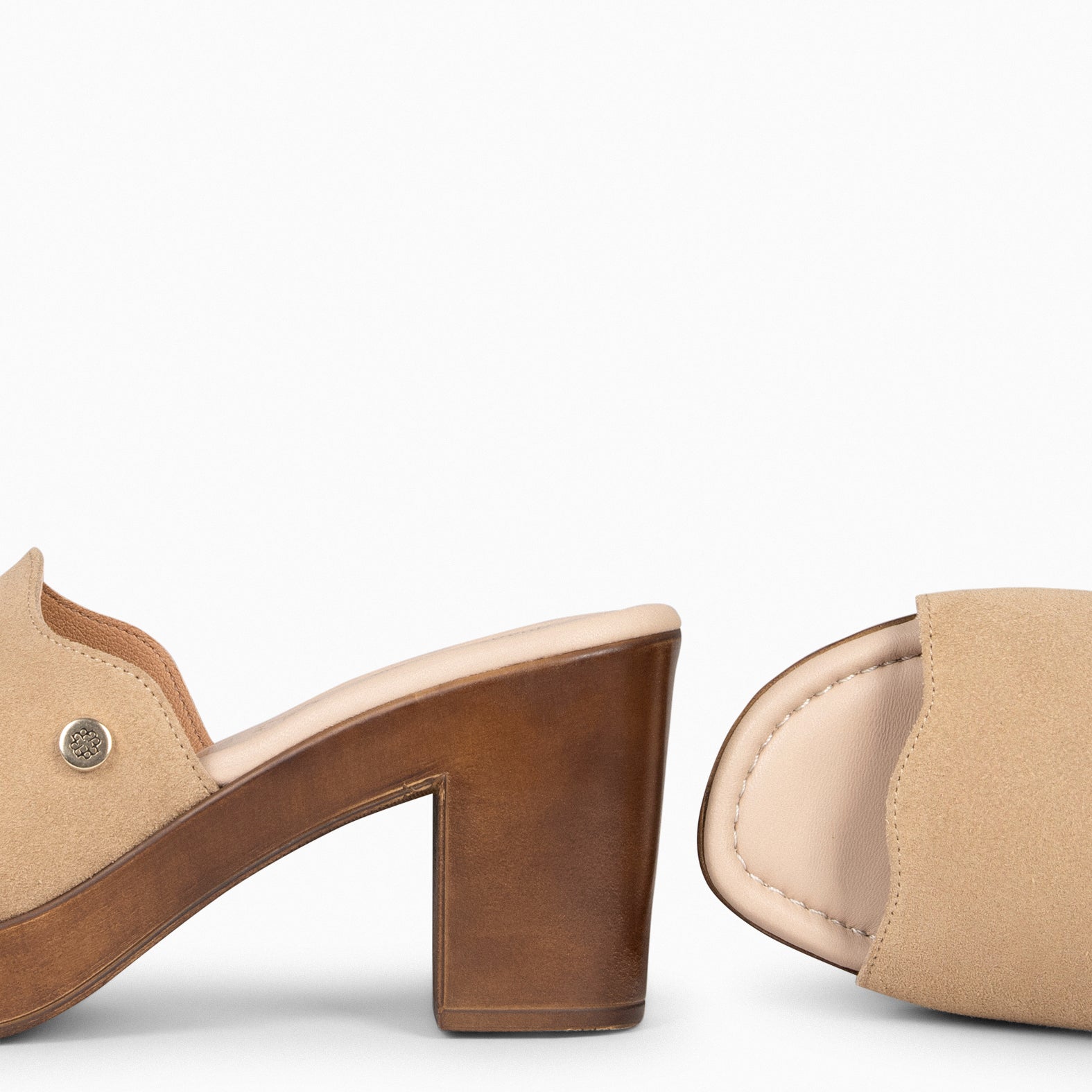 ADELA - Zuecos con tacón BEIGE