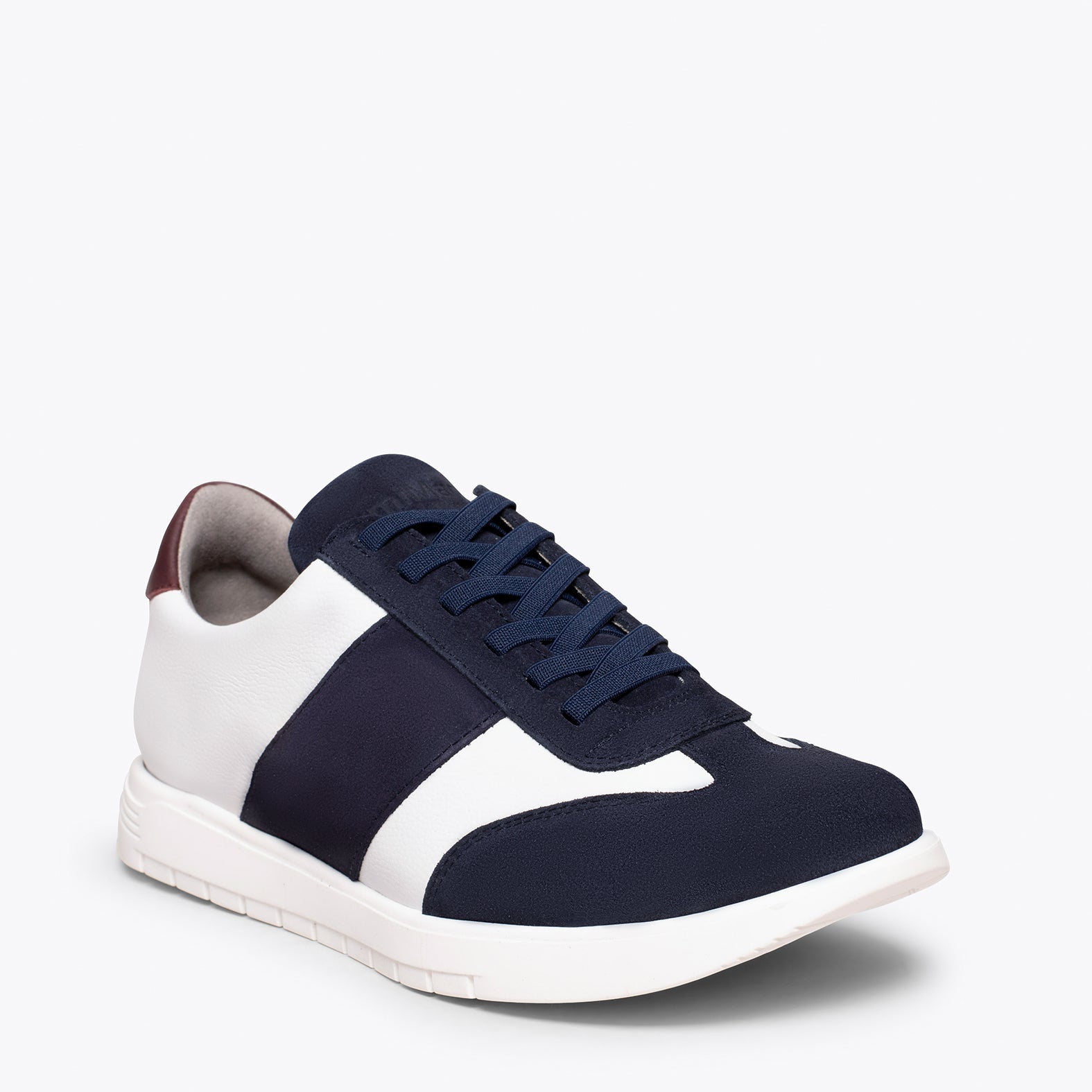 SPORT  Deportivo casual MARINO Y BLANCO de piel combinada
