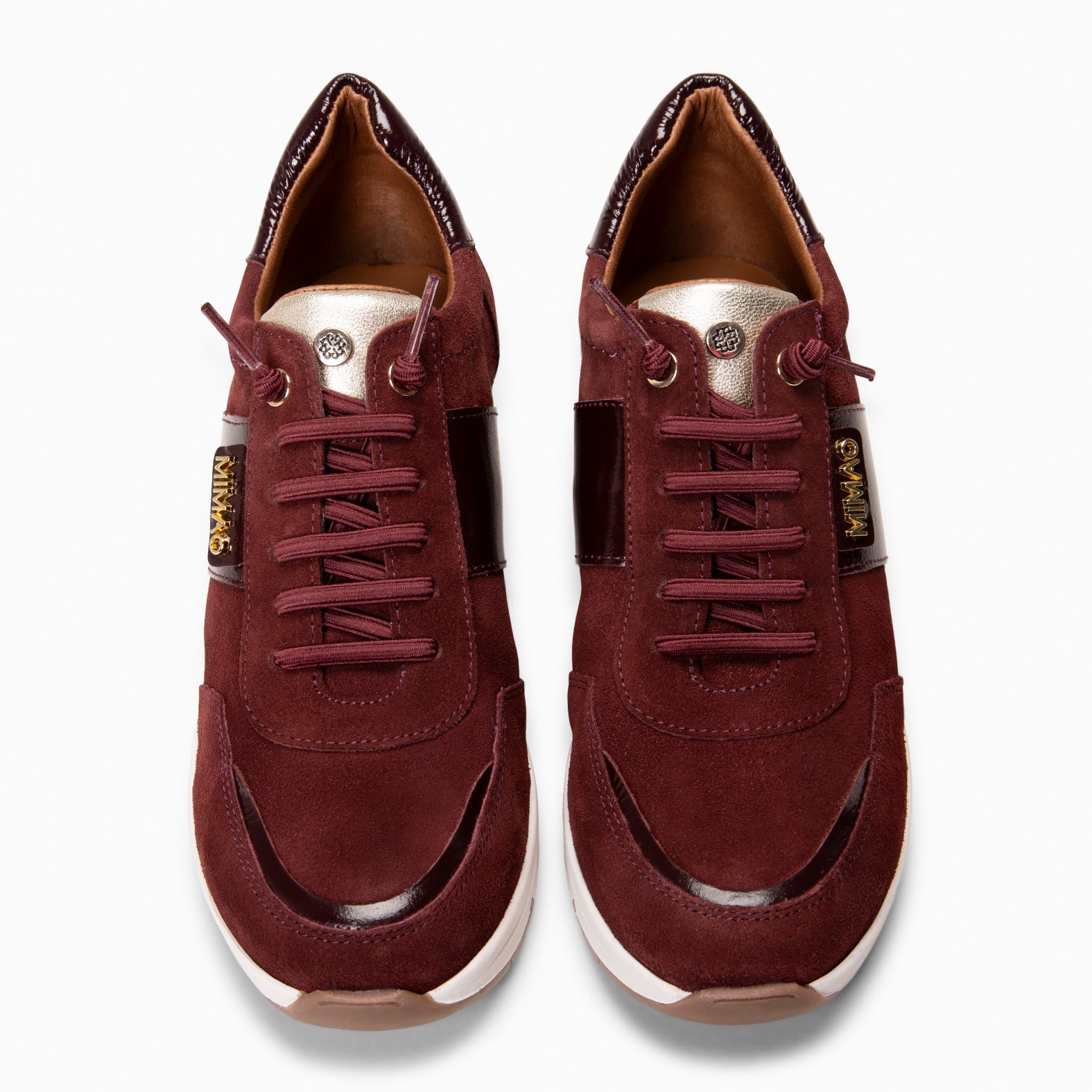 PAU - Zapatillas con cuña BURDEOS