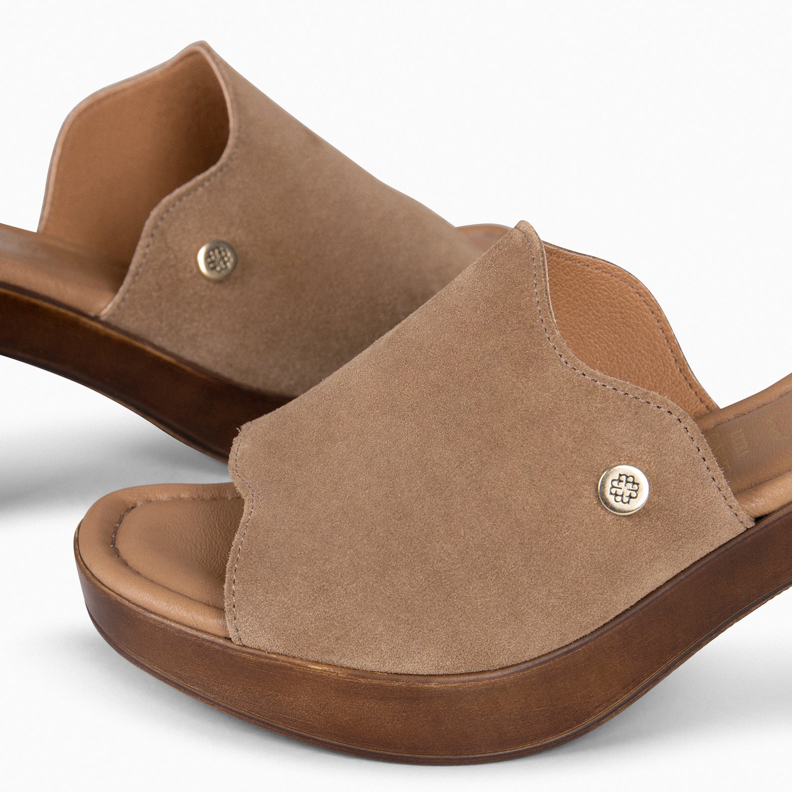 ADELA - Zuecos con tacón TAUPE