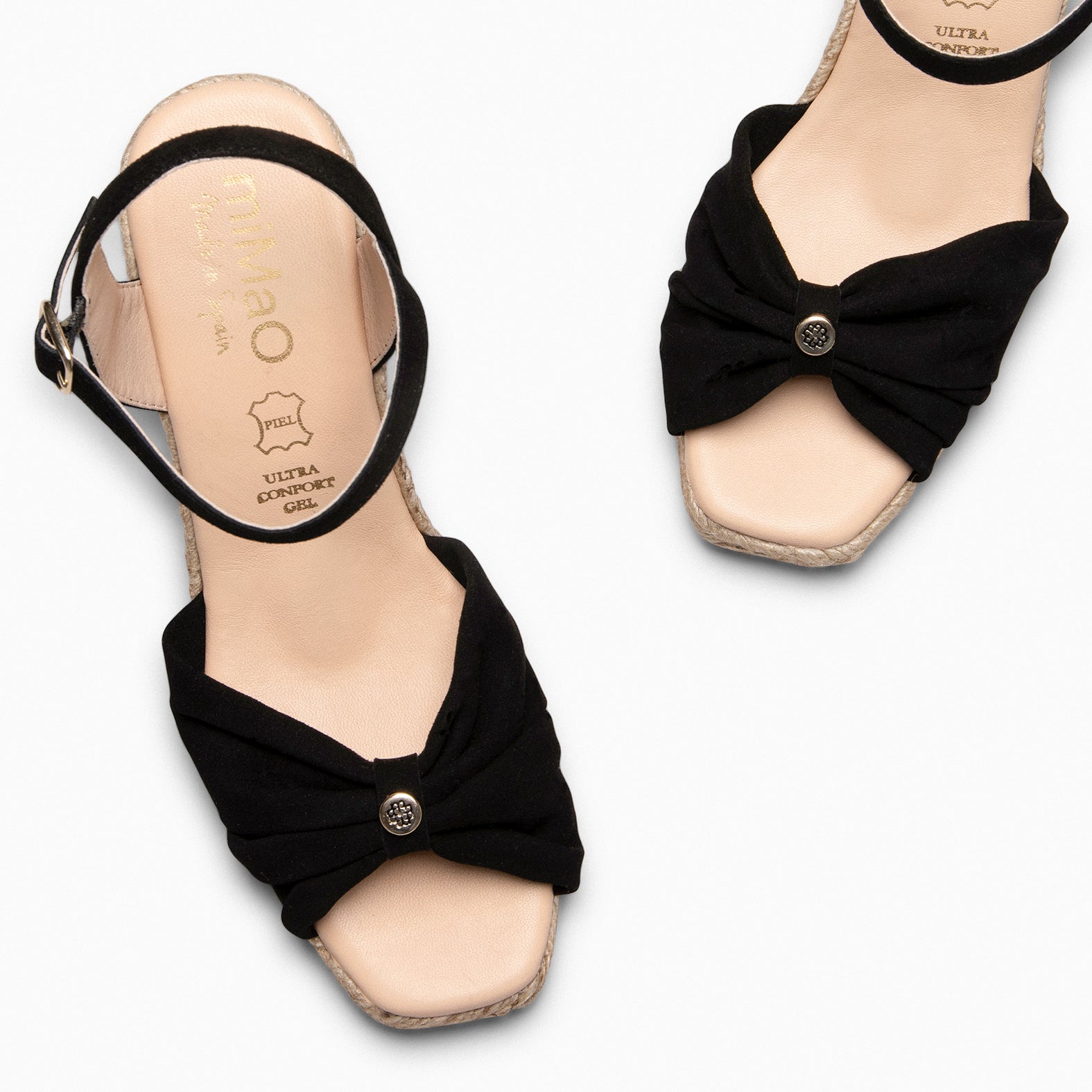 MIRASOL – Cuñas altas de esparto NEGRO