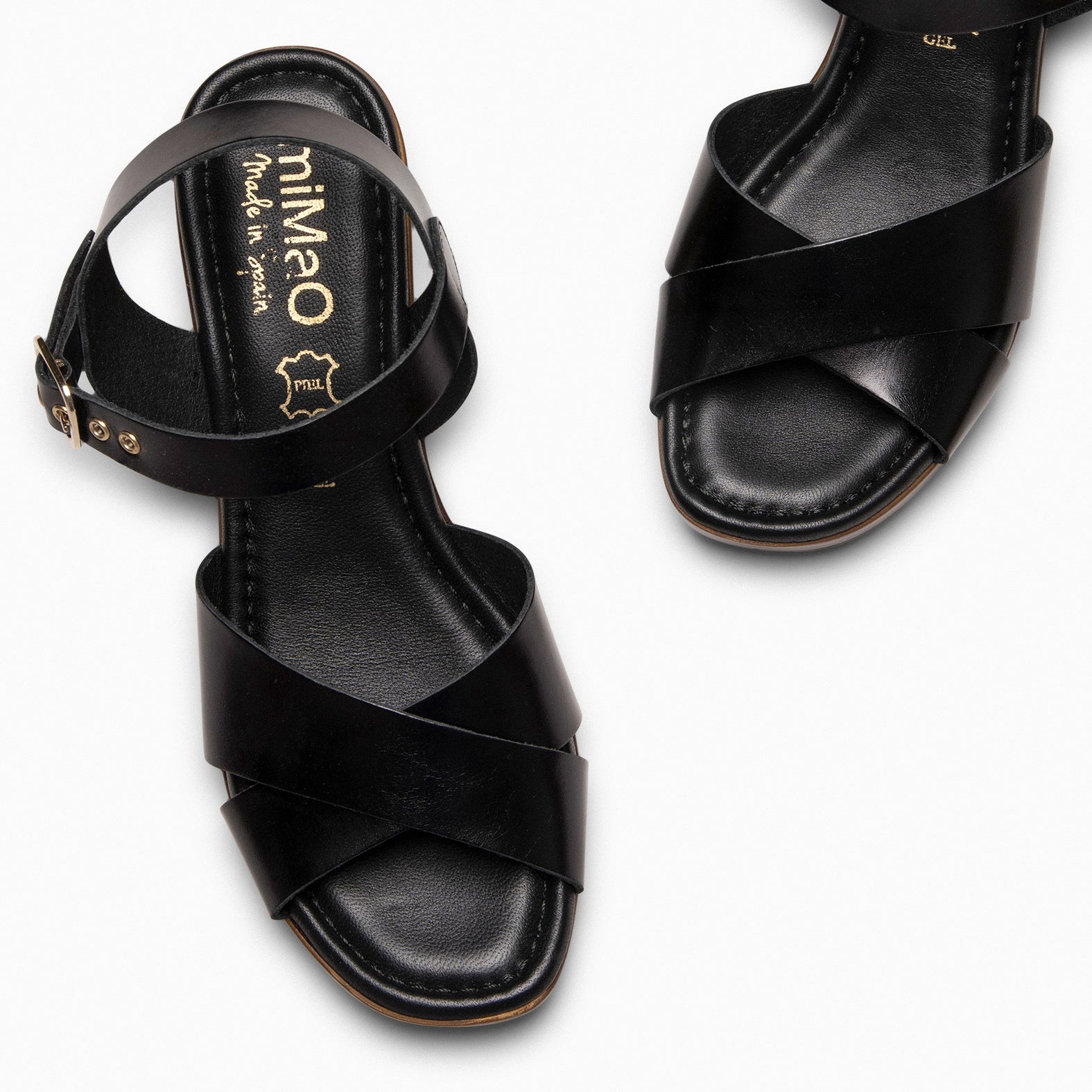 TAVIRA - Sandalias de tacón ancho NEGRO