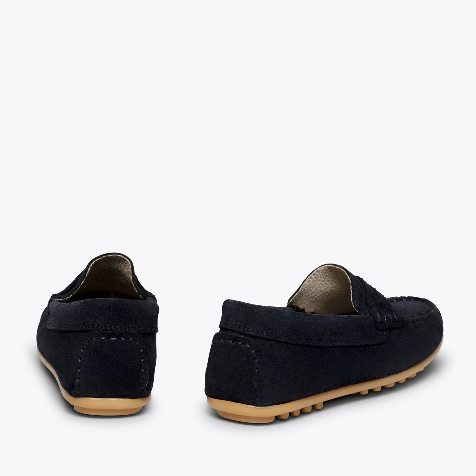 MOCASÍN Mocasines AZUL MARINO para niños de piel