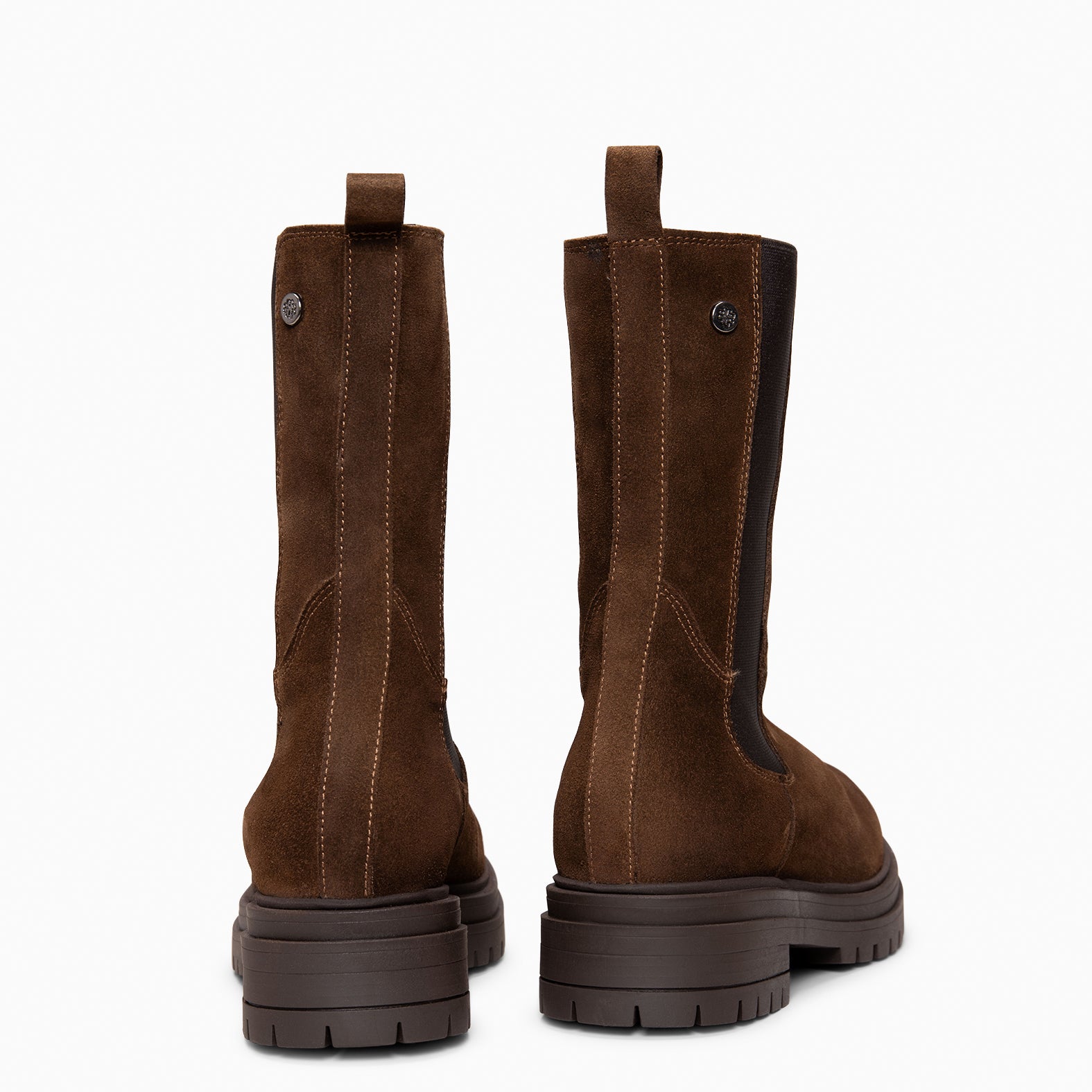 MARTE - Botines Chelsea con suela track MARRON