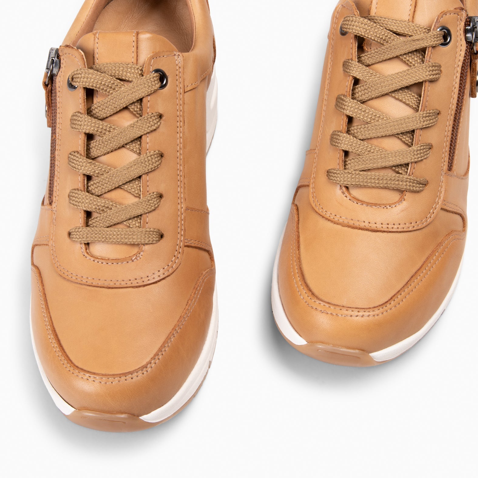 NIMES – Zapatillas deportivas con adorno cremallera CAMEL