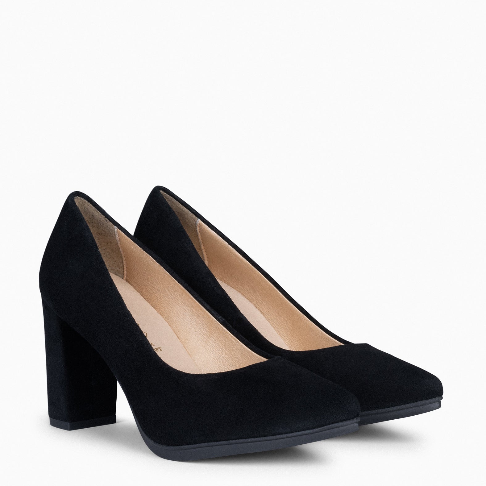 URBAN - Zapatos de tacón alto de ante NEGRO