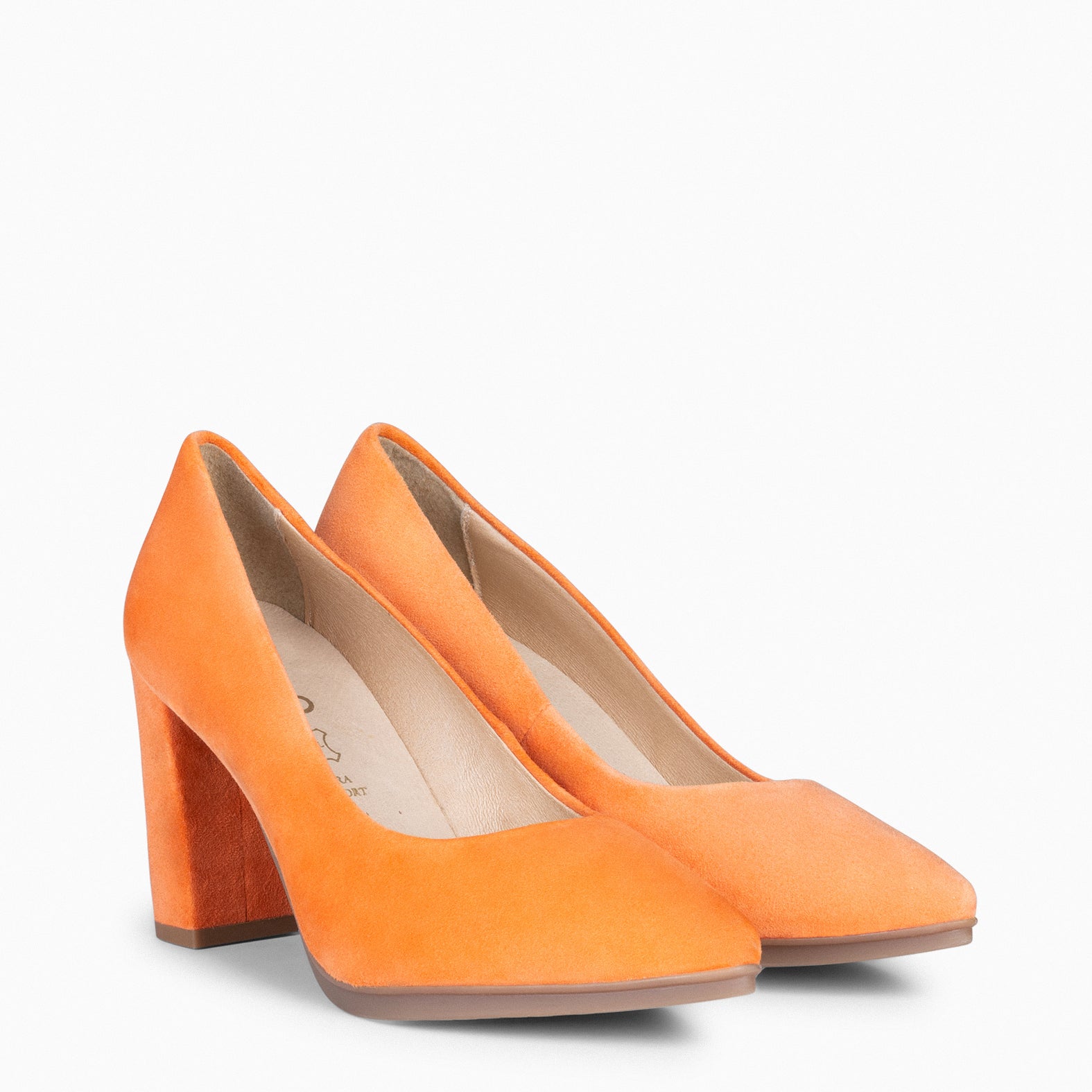 URBAN - Zapatos de tacón alto de ante NARANJA
